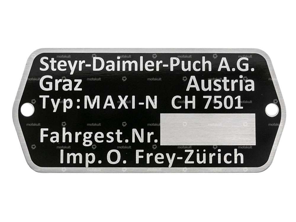 Plaque signalétique CH7501 | Puch Maxi N Carousel Image 1