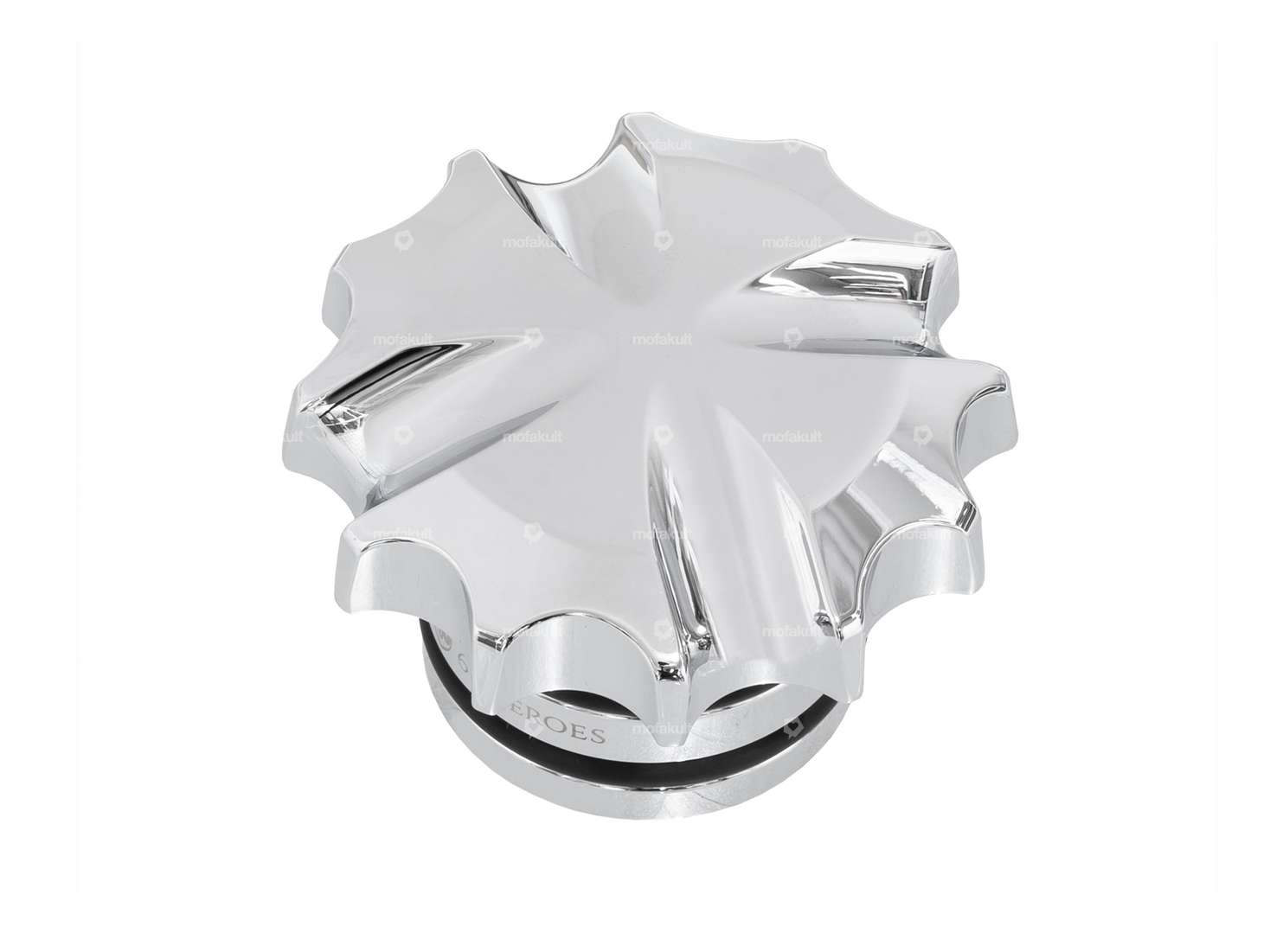 66HEROES Bouchon de réservoir "Iron Cross" alu chromé | Piaggio Ciao, Bravo Carousel Image 1