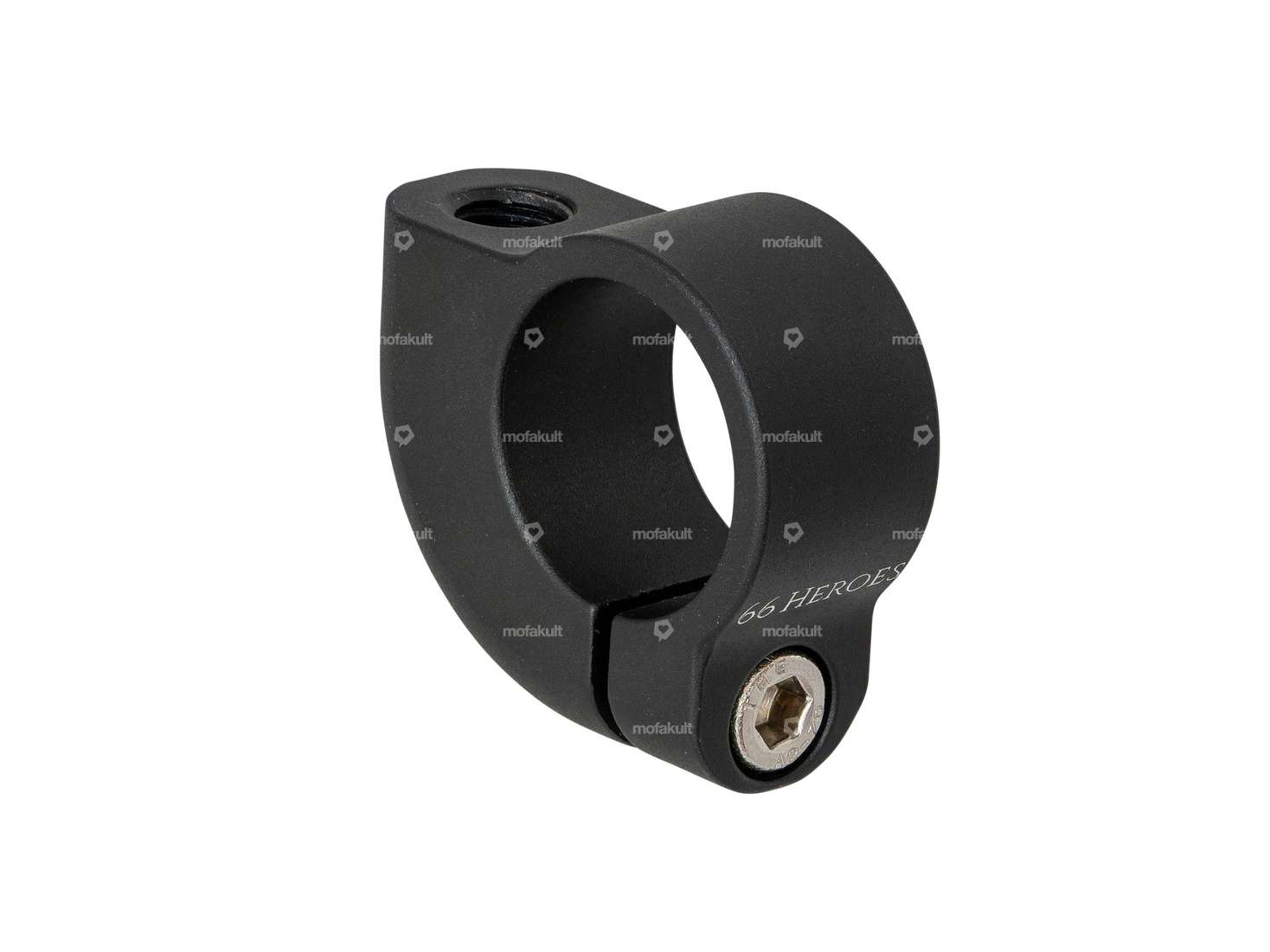 66HEROES Spiegelhalterung M8 Alu schwarz Carousel Image 1