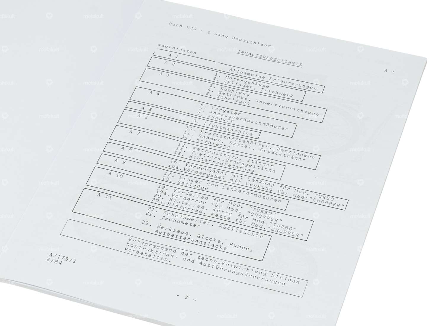 Catalogue de pièces détachées | Puch X30 Turbo Chopper (DE) Carousel Image 2