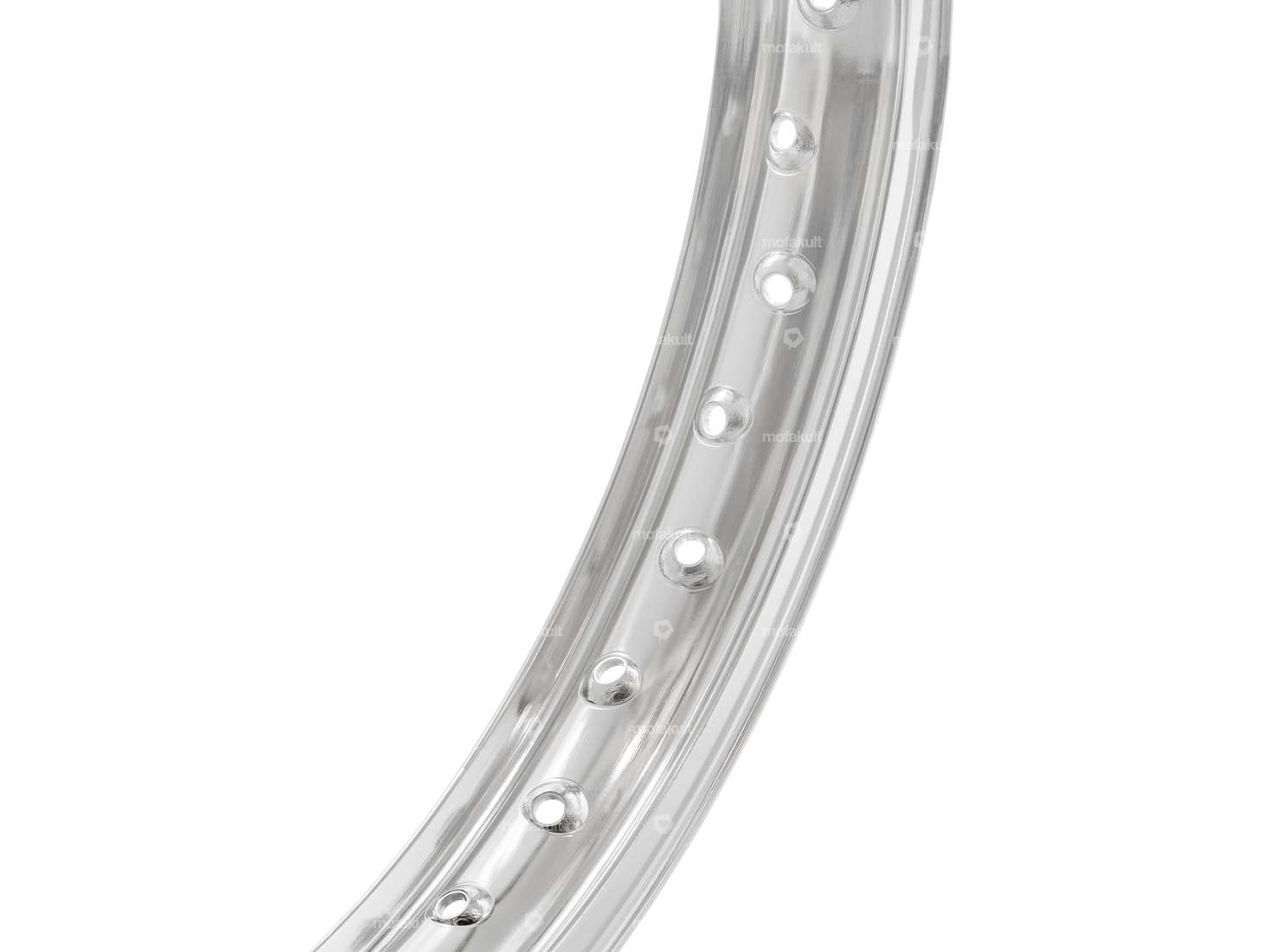 Anneau de jante 1.60 x 17" (55 mm) alu argent anodisé grands trous de tétons Carousel Image 2