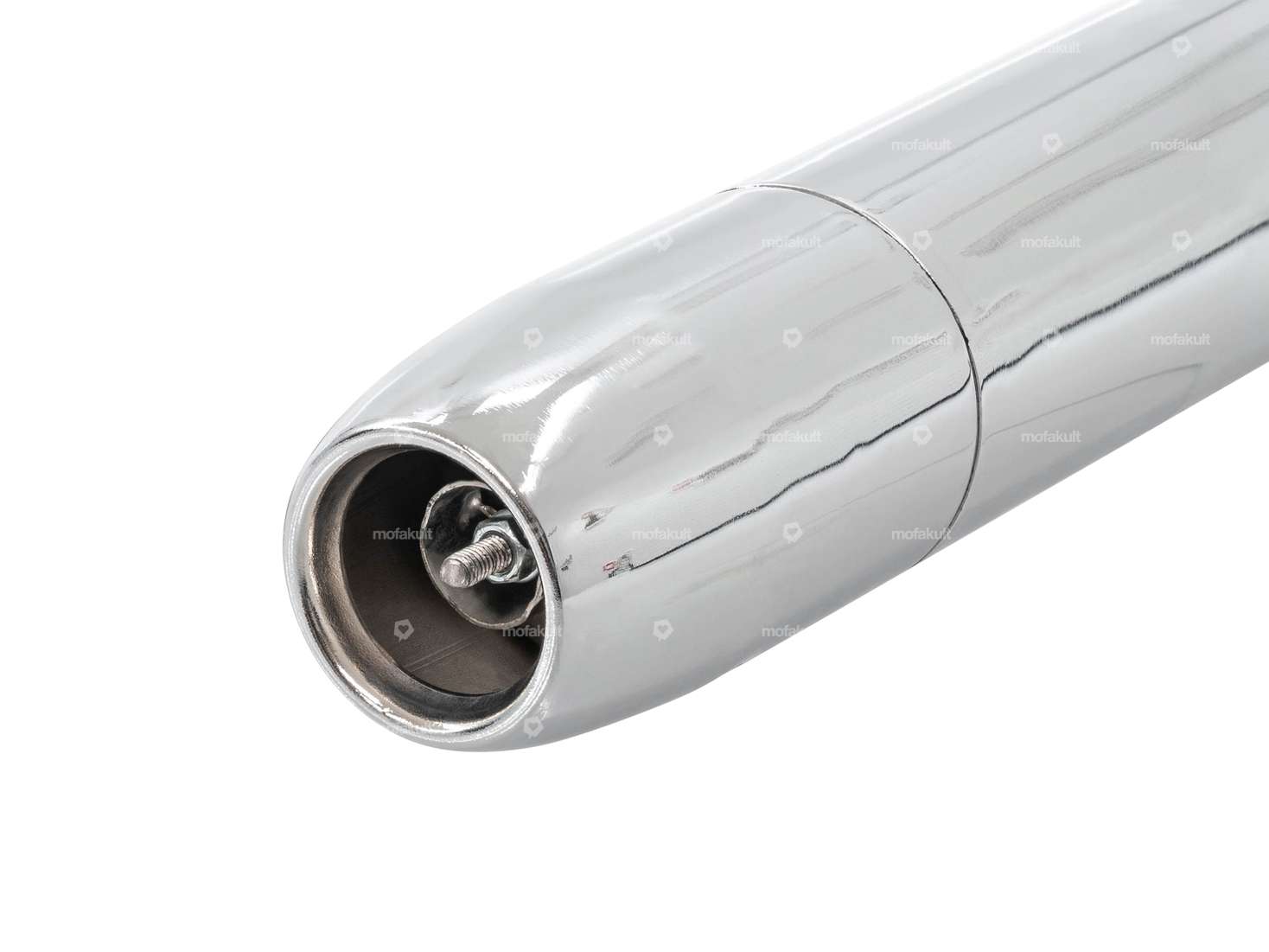 Bullet Zigarre Ø 28 / 70 mm Chrom (Reso-Auspuff) Carousel Image 3