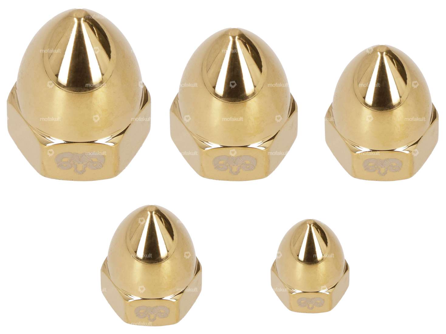 66HEROES Spitzmutter «Bullit» M5 - M12 gold Inox Carousel Image 1