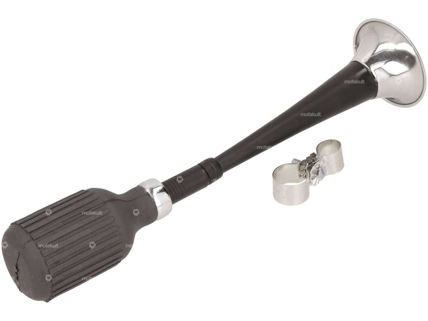 Klaxon à balle noir Inox (qualité 1A) Carousel Image 1