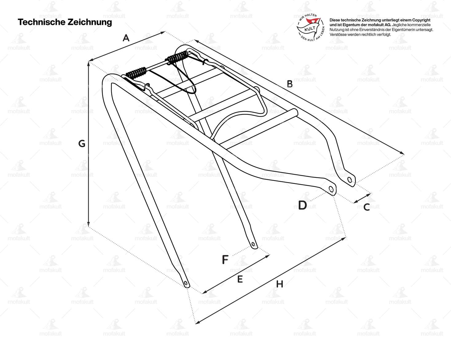 GPO Porte-bagages 19" (ESGE) Chrome | Puch X30 Velux Carousel Image 3