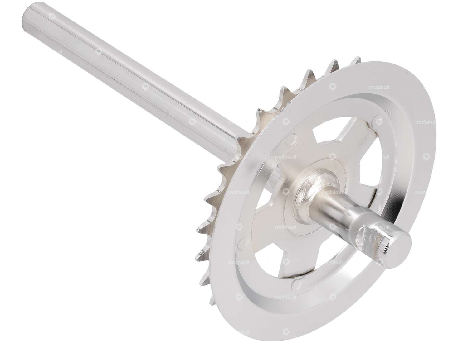 GPO Axe de pédalier 28 dents cannelé galvanisé | Piaggio Ciao Carousel Image 1