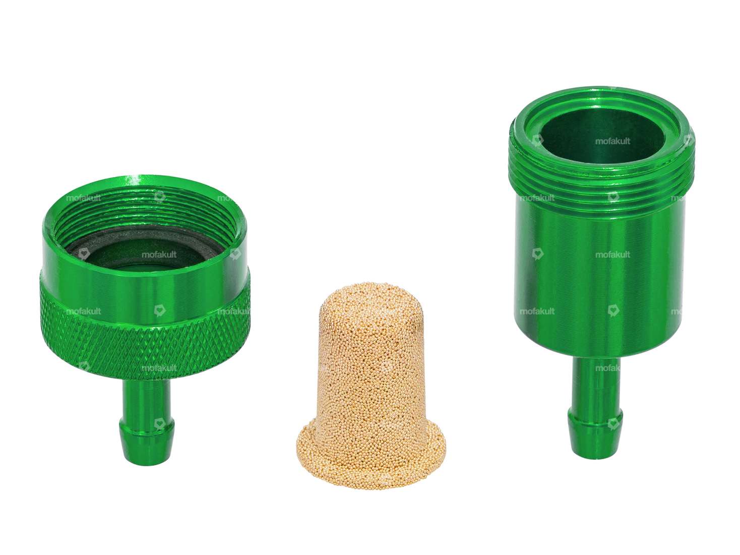 GPO Benzinfilter Anschluss 6 mm Aluminium grün (demontierbar) Carousel Image 2