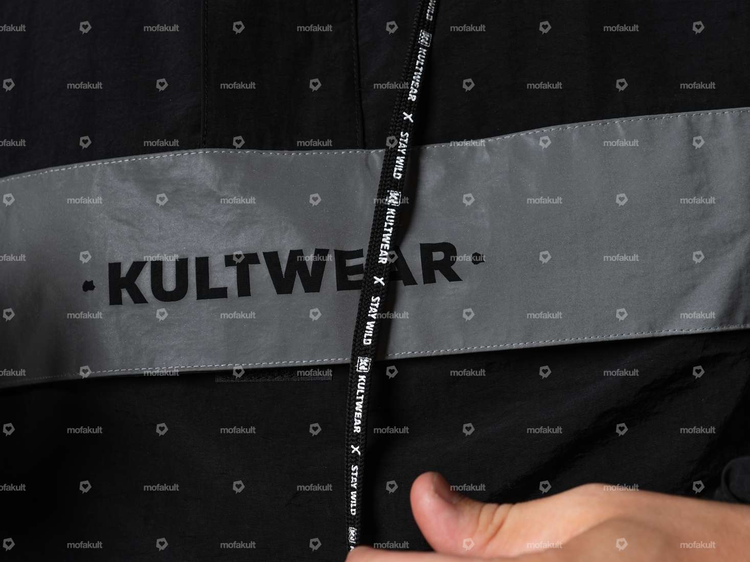 KULTWEAR "Ride" Windbreaker, Black/Gray Carousel Image 5
