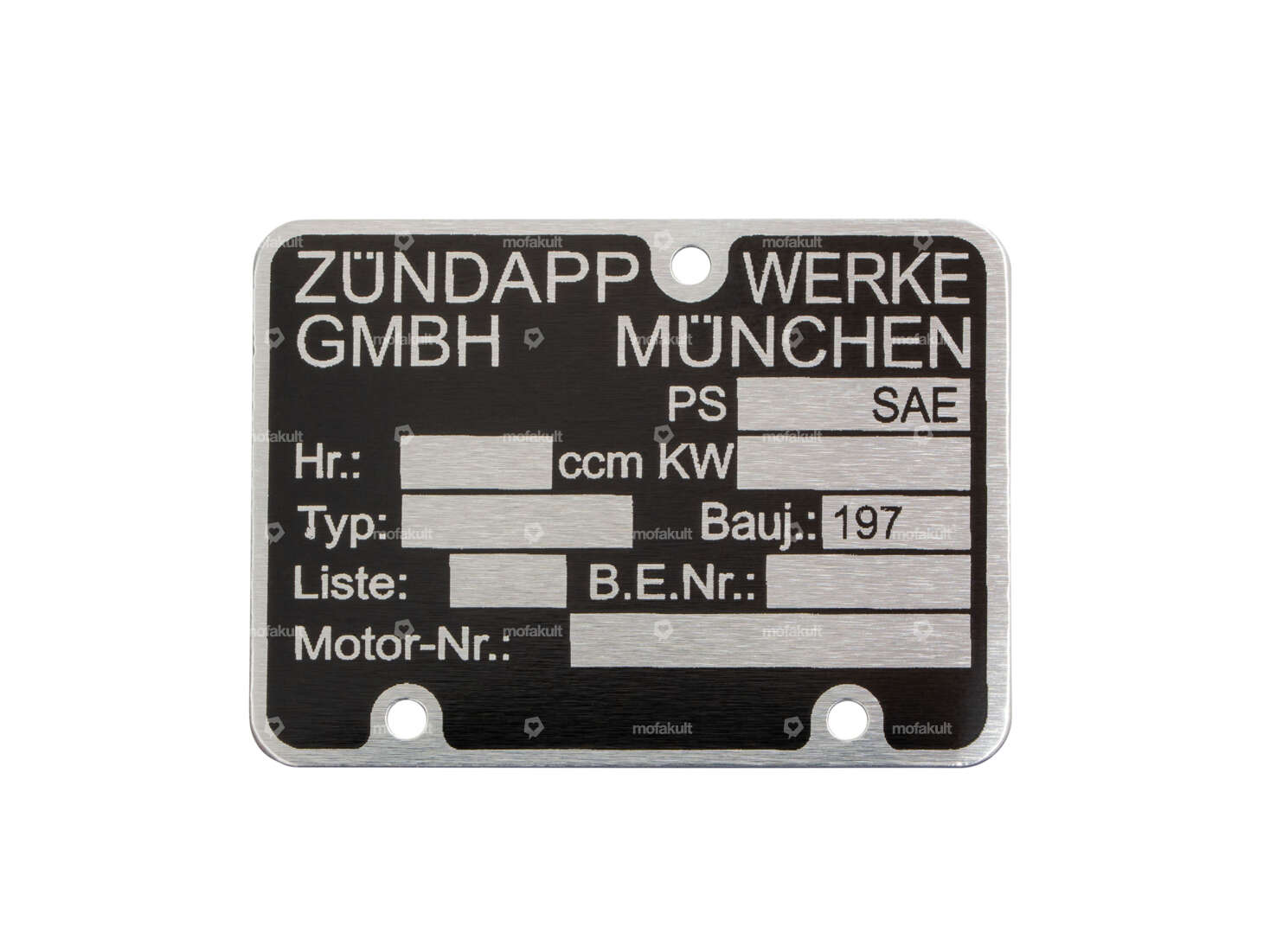 Zündapp engine plate Carousel Image 1
