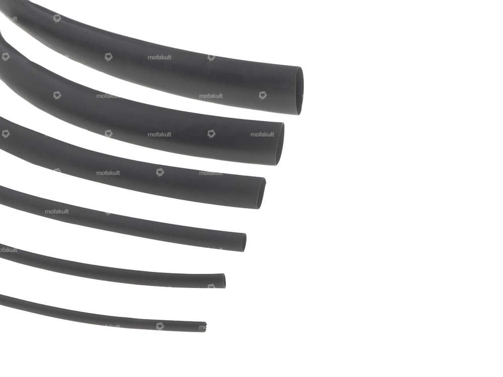 Gaine thermorétractable div. tailles noir 10 cm Carousel Image 1