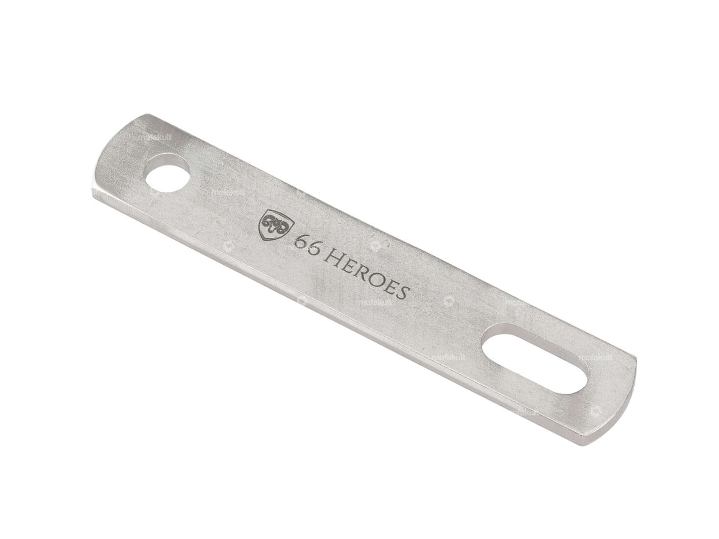 66HEROES Support d'échappement 75 mm plat Inox Carousel Image 1