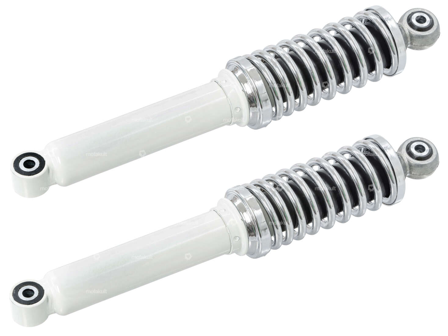 Amortisseur 31 cm blanc / chrome (paire) NOS Carousel Image 1