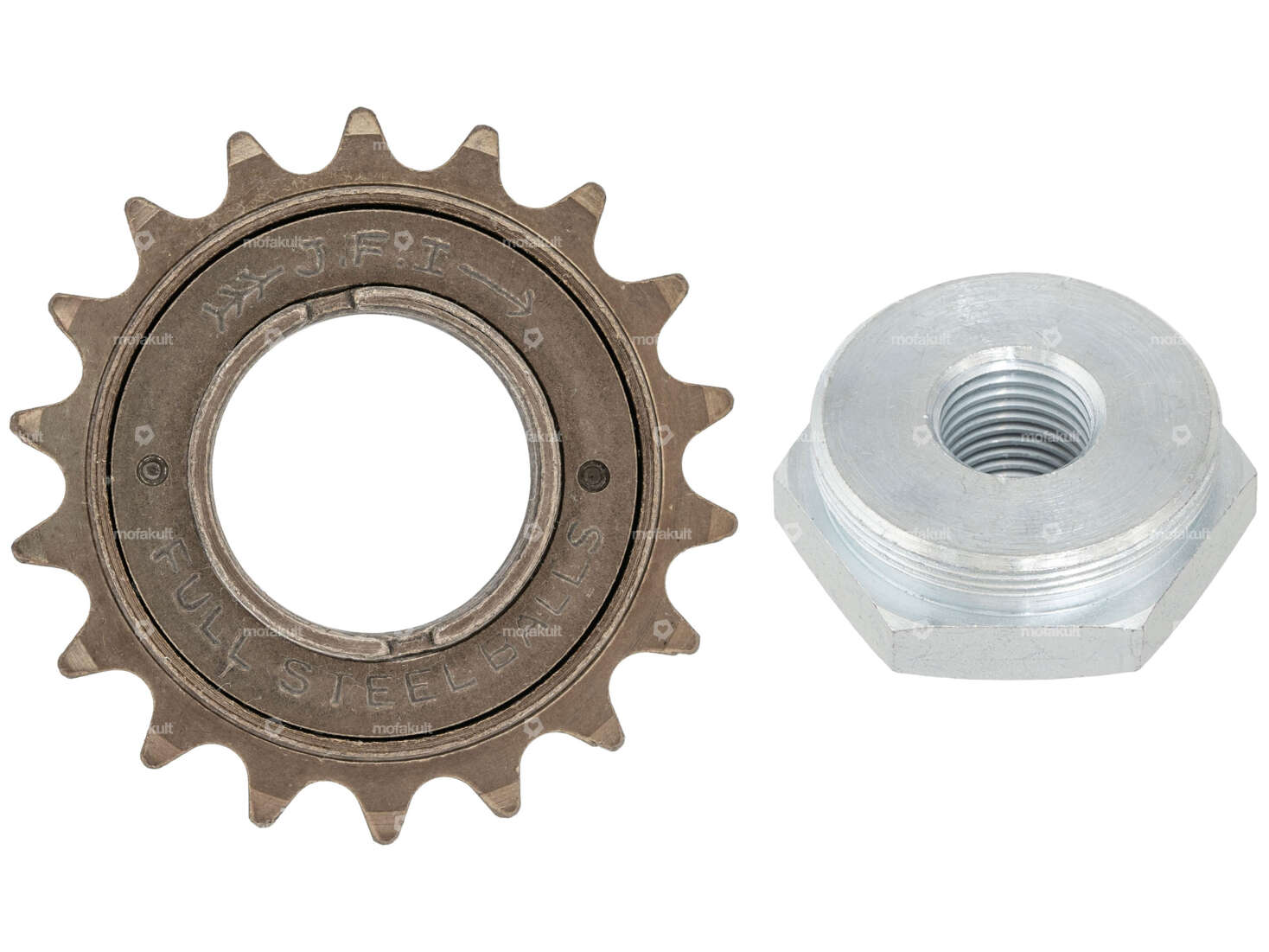 Roue libre 18 dents avec moyeu | Piaggio Ciao, SI, Bravo, Boxer Carousel Image 1