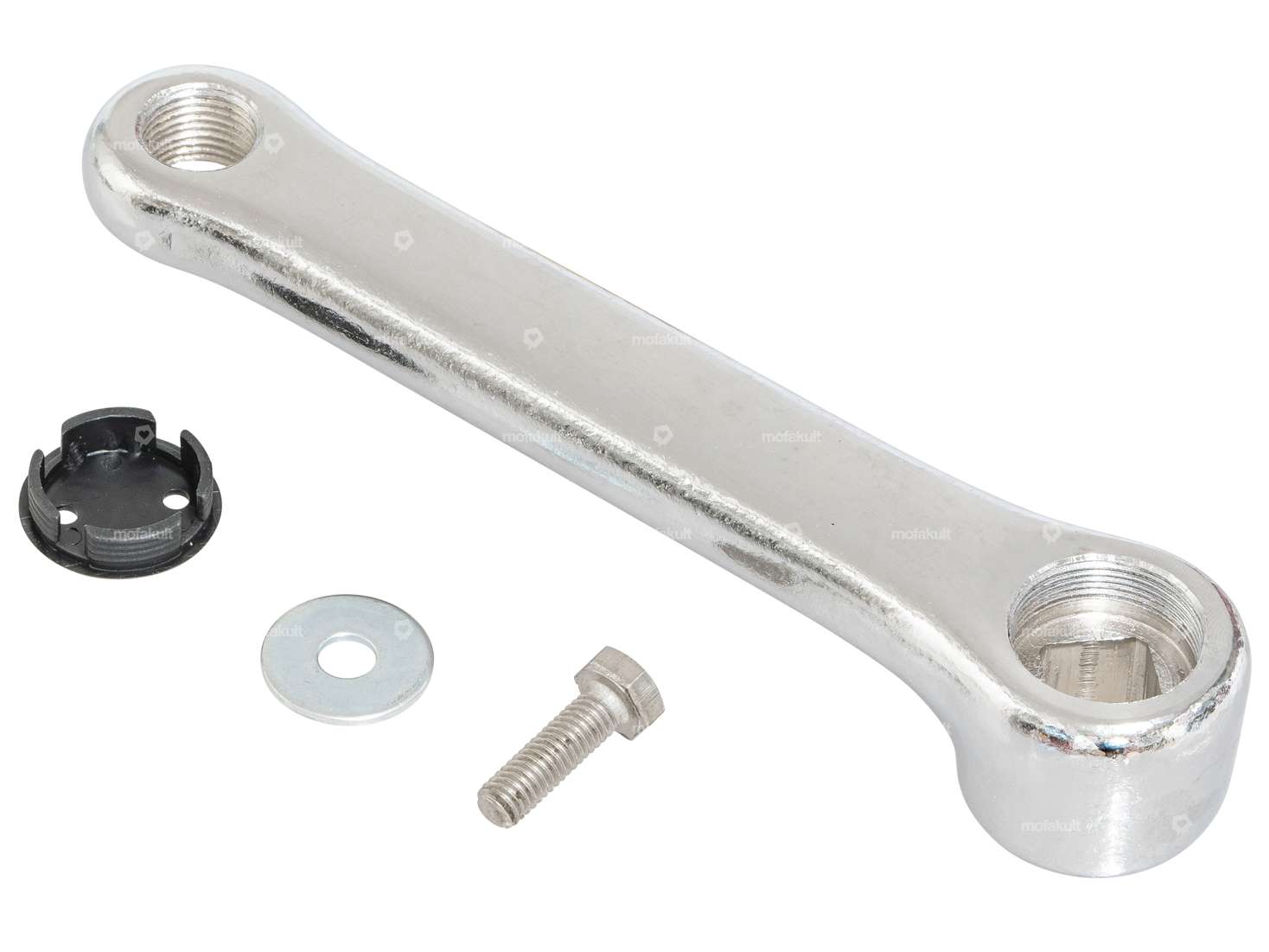 Pédalier gauche 155 mm 4 pans chromé | Piaggio Ciao C24 Carousel Image 1