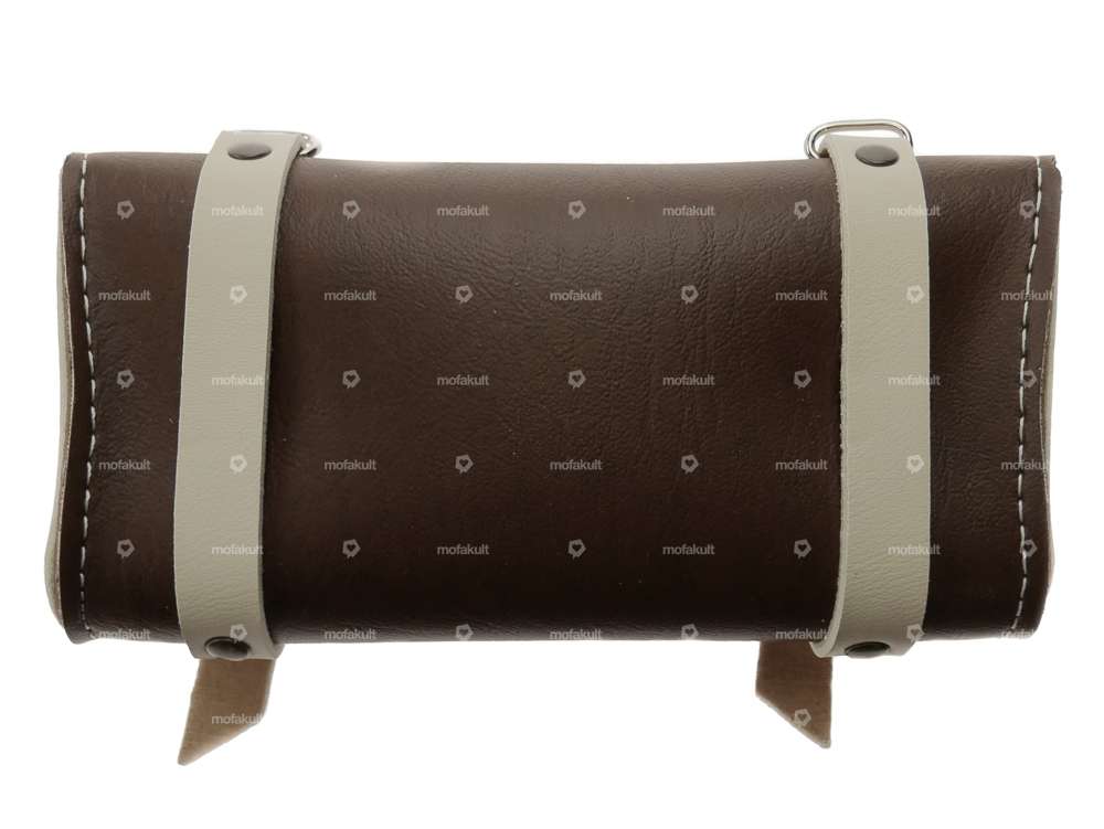 Saddle bag "Classic" dark brown / cream Carousel Image 3