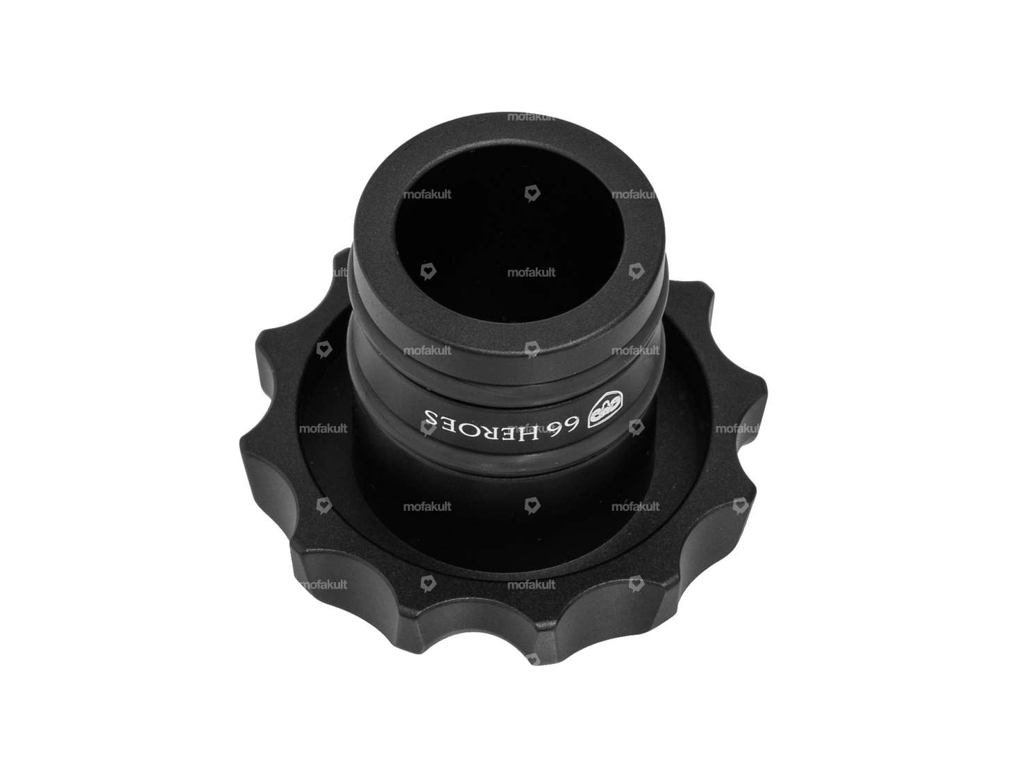 66HEROES Bouchon de réservoir "Iron Cross" alu noir | Puch Maxi Carousel Image 2