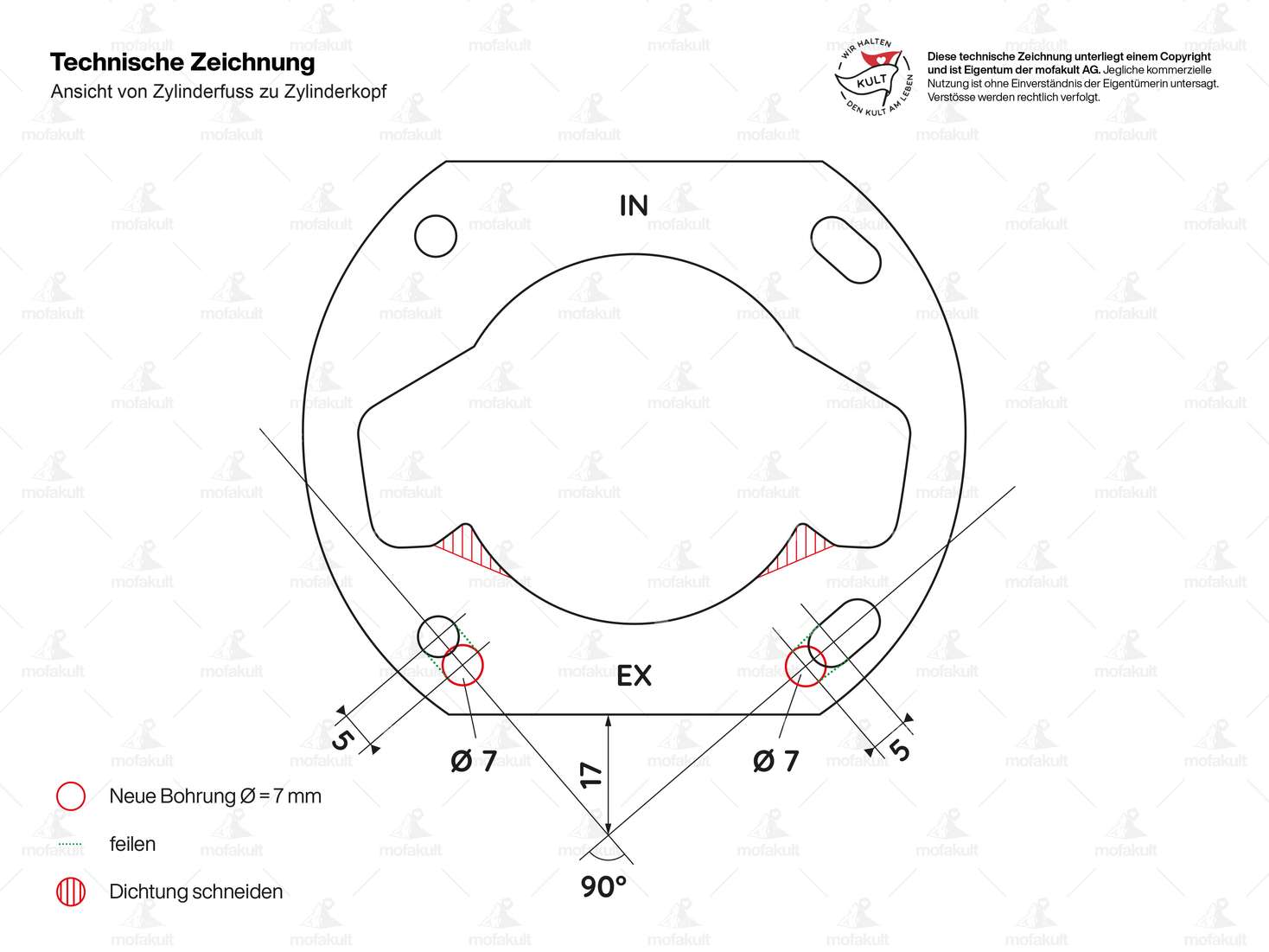 38 mm Zylinderkit 30 km/h Version | Sachs 504, 505, (508) Carousel Image 5
