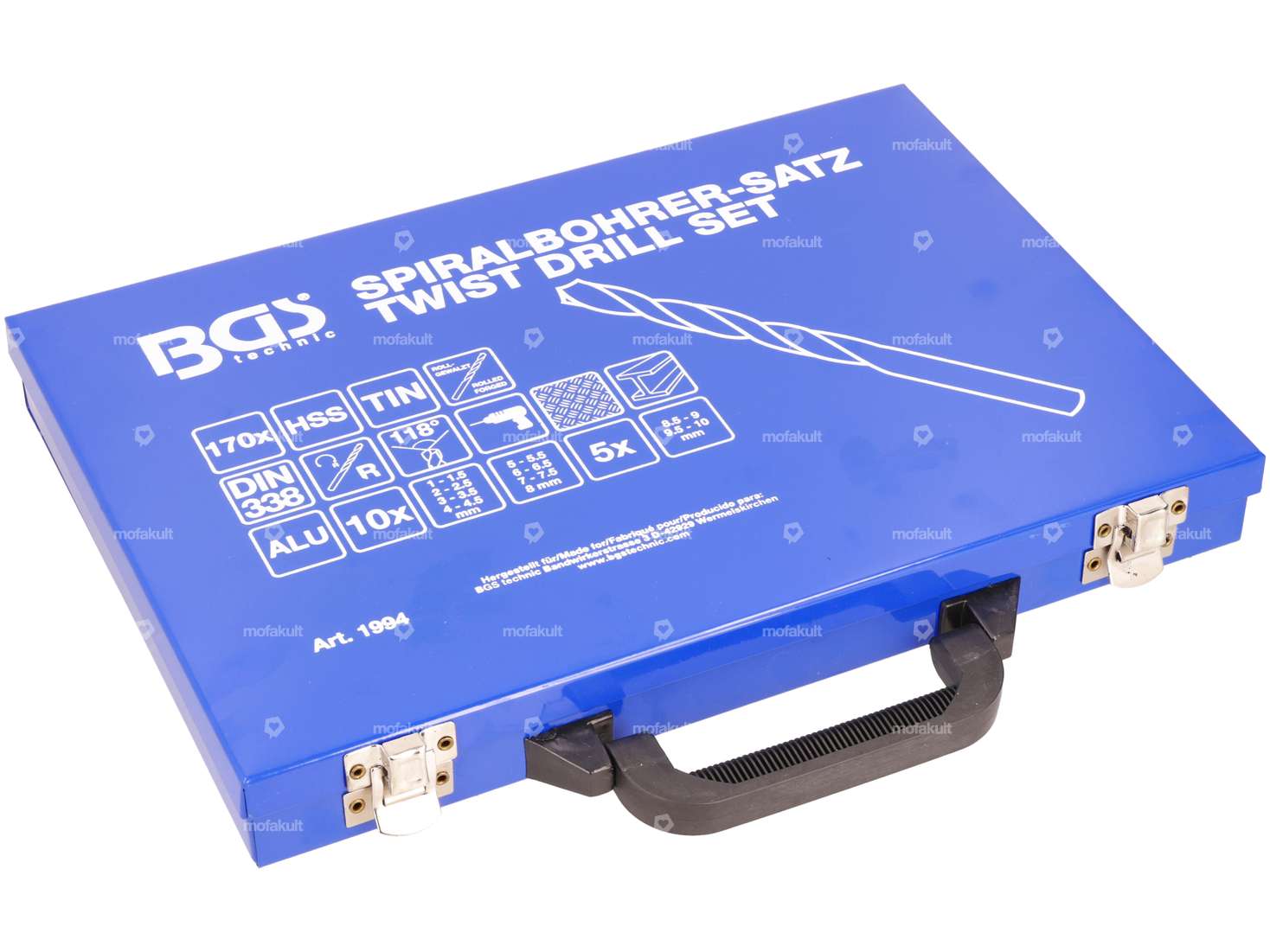 BGS Jeu de forets hélicoïdaux Ø 1 - 10 mm 170 pcs. Carousel Image 2