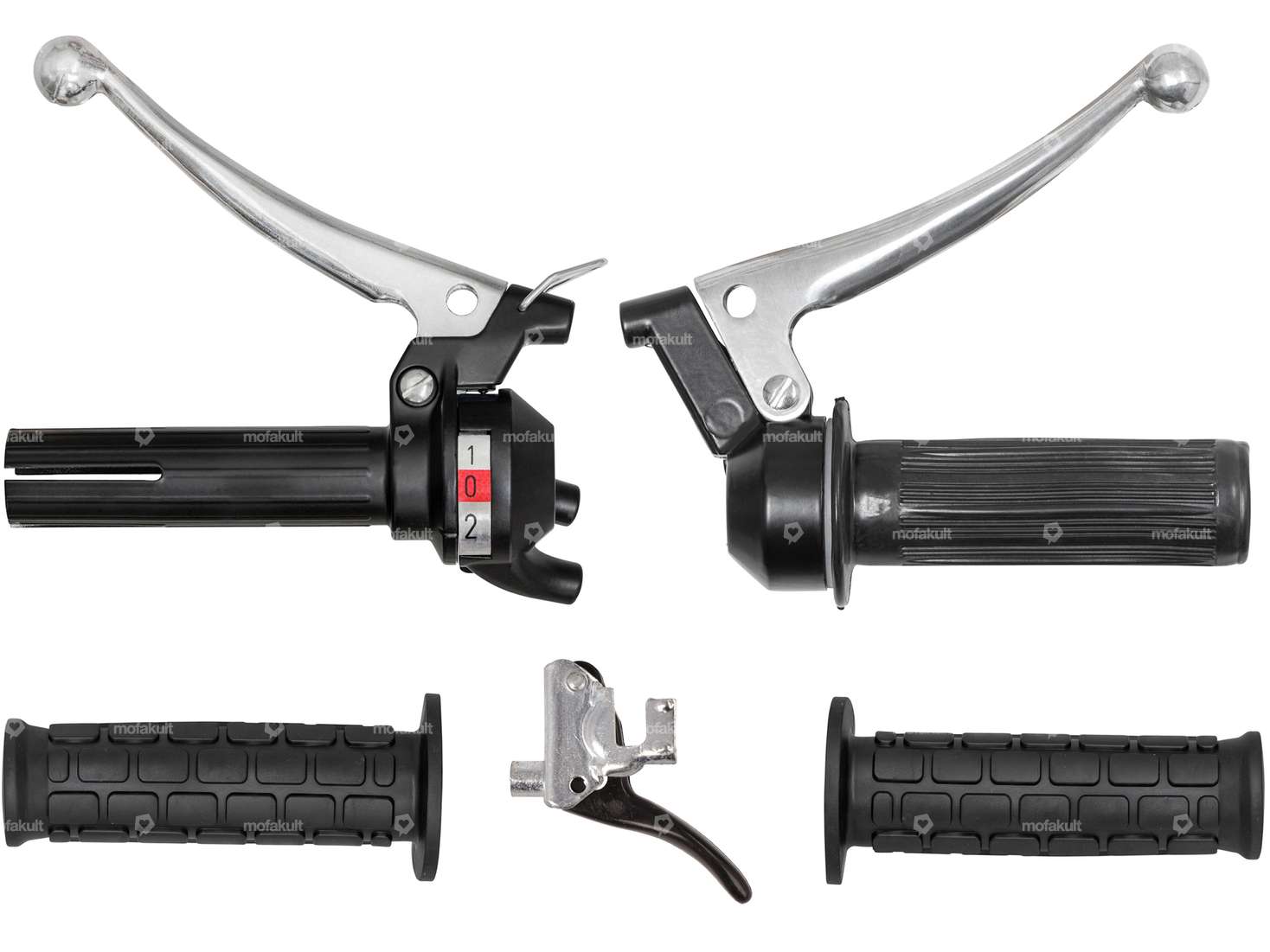 Set de poignées 2 vitesses HG reproduction noir Carousel Image 1