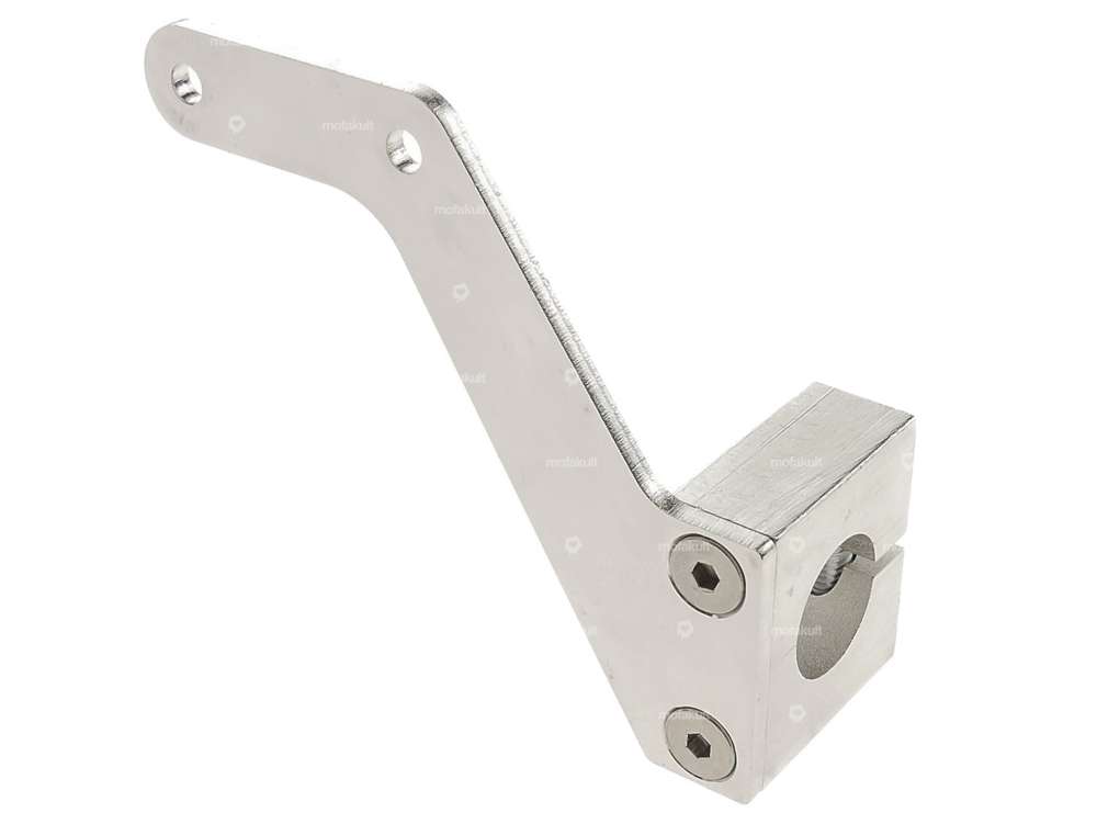 66HEROES Support de plaque d'immatriculation latéral gauche (version DE) Inox Carousel Image 1