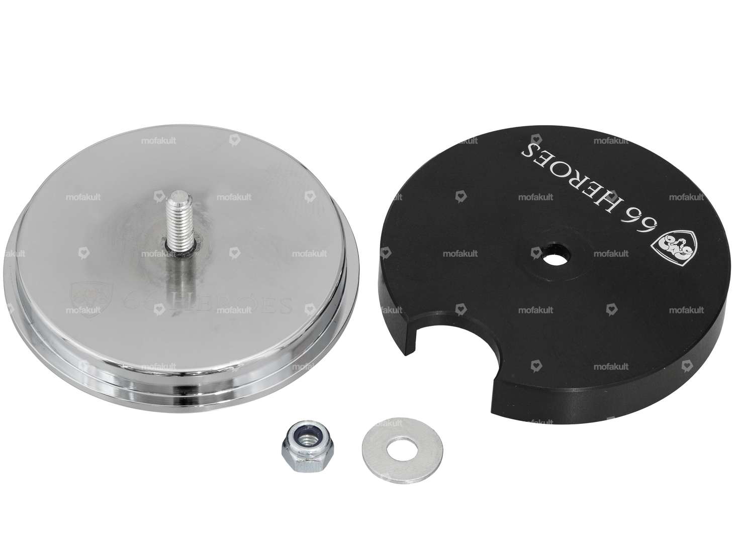 66HEROES Panneau de compteur de vitesse Ø 48 mm "Sachs" Chrome Carousel Image 2