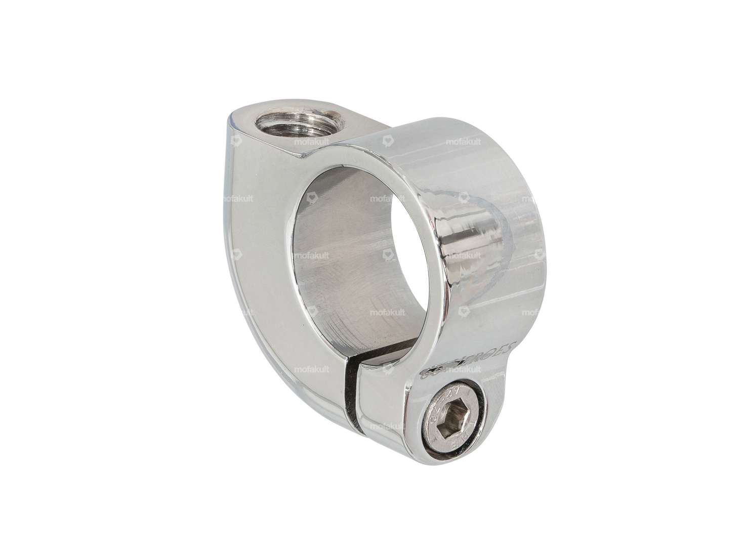 66HEROES mirror mount M10 aluminum chrome Carousel Image 1