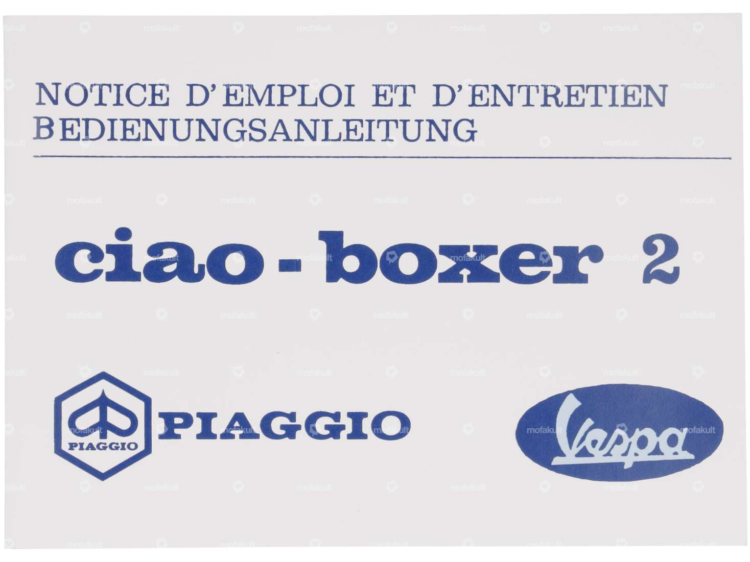 Manuel d'utilisation | Piaggio Ciao P, Boxer 2 Carousel Image 1