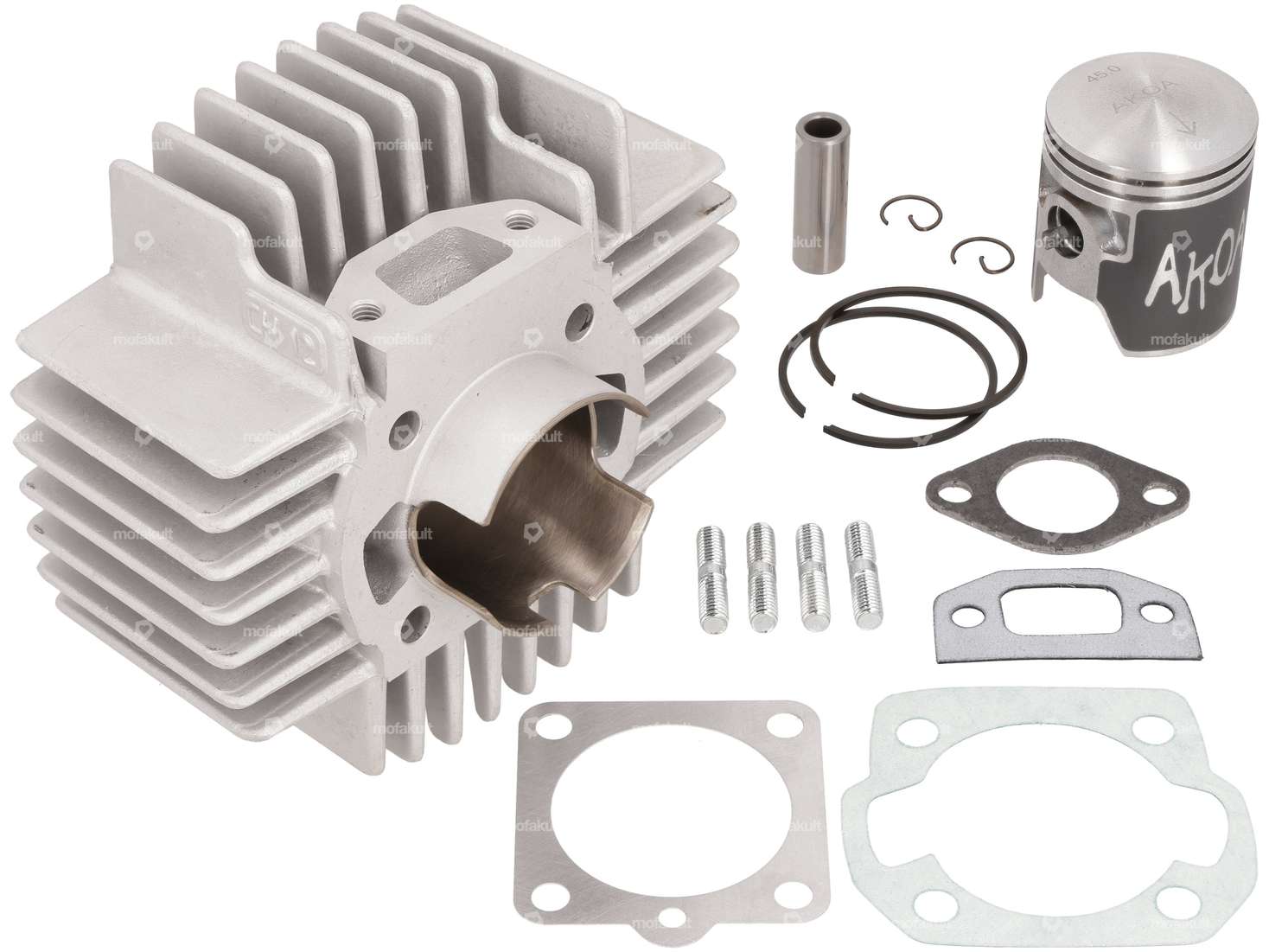 AKOA 45 mm cylinder kit gray CH12 camouflaged | Puch E50 / ZA50 / Z50 Carousel Image 1
