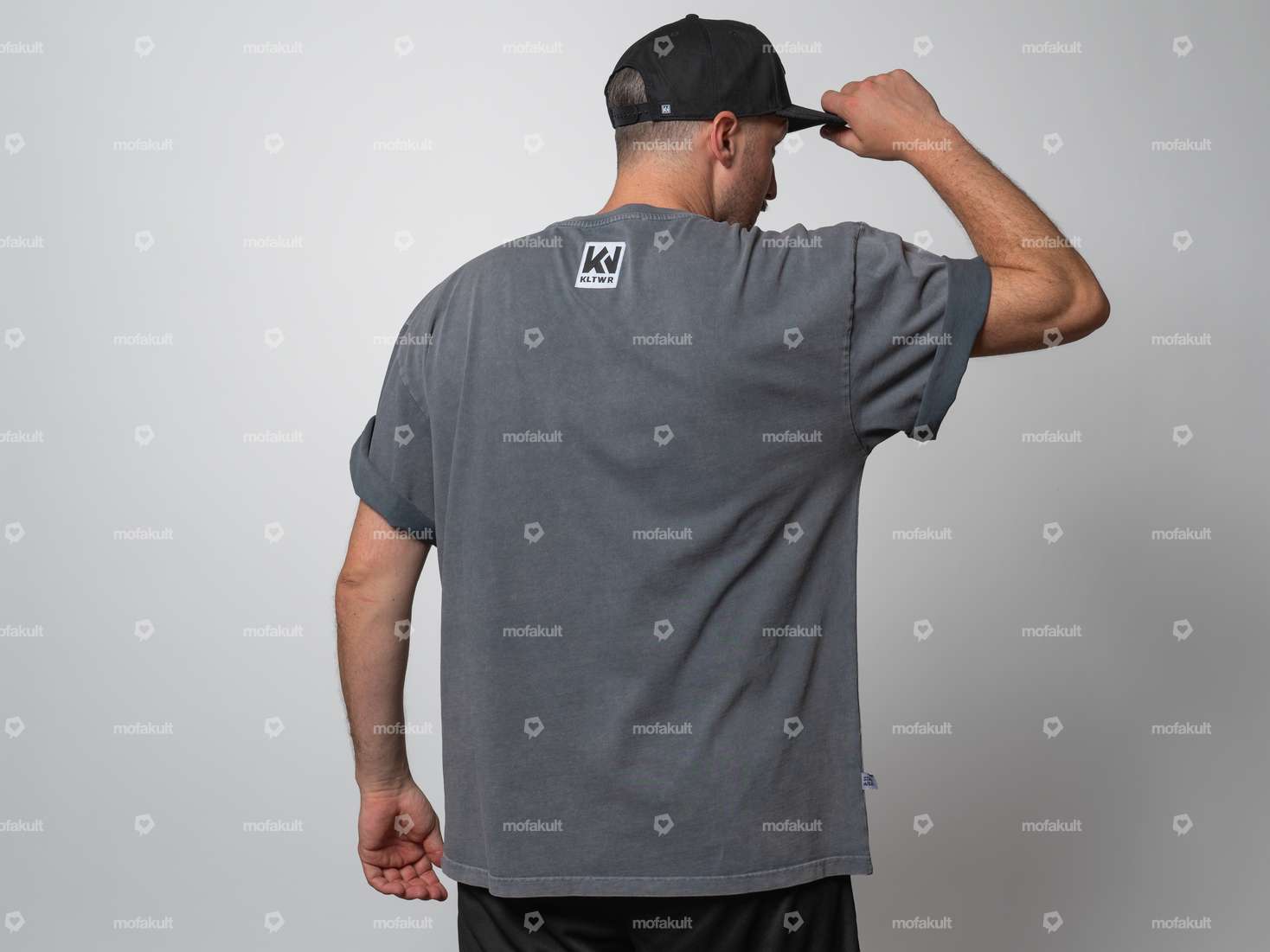 KULTWEAR T-shirt "Vintage" oversized gris Carousel Image 2