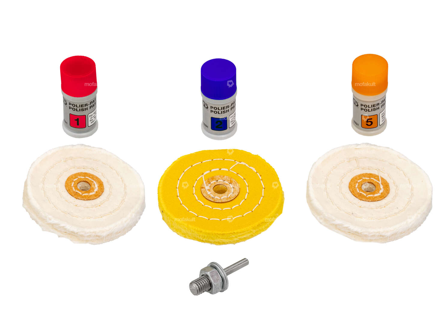 BGS Polierscheiben-Set weiche Metalle Ø 100 mm Carousel Image 1