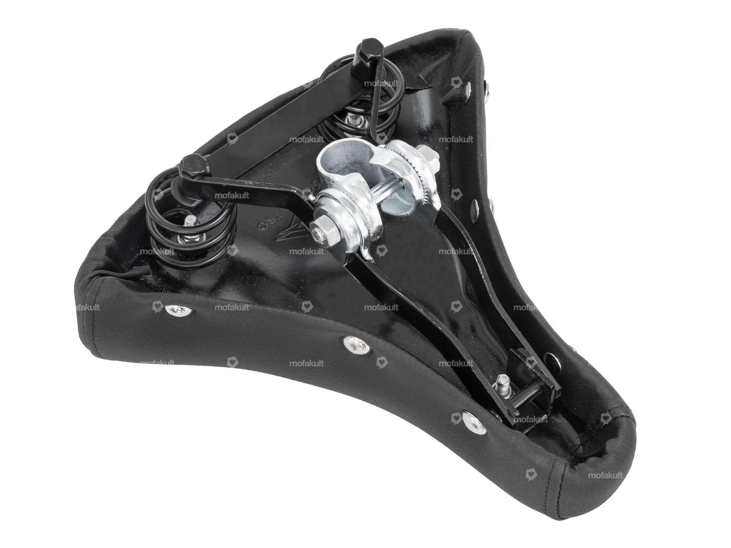 Selle Buffalo à ressorts en tonneau, noire Carousel Image 4