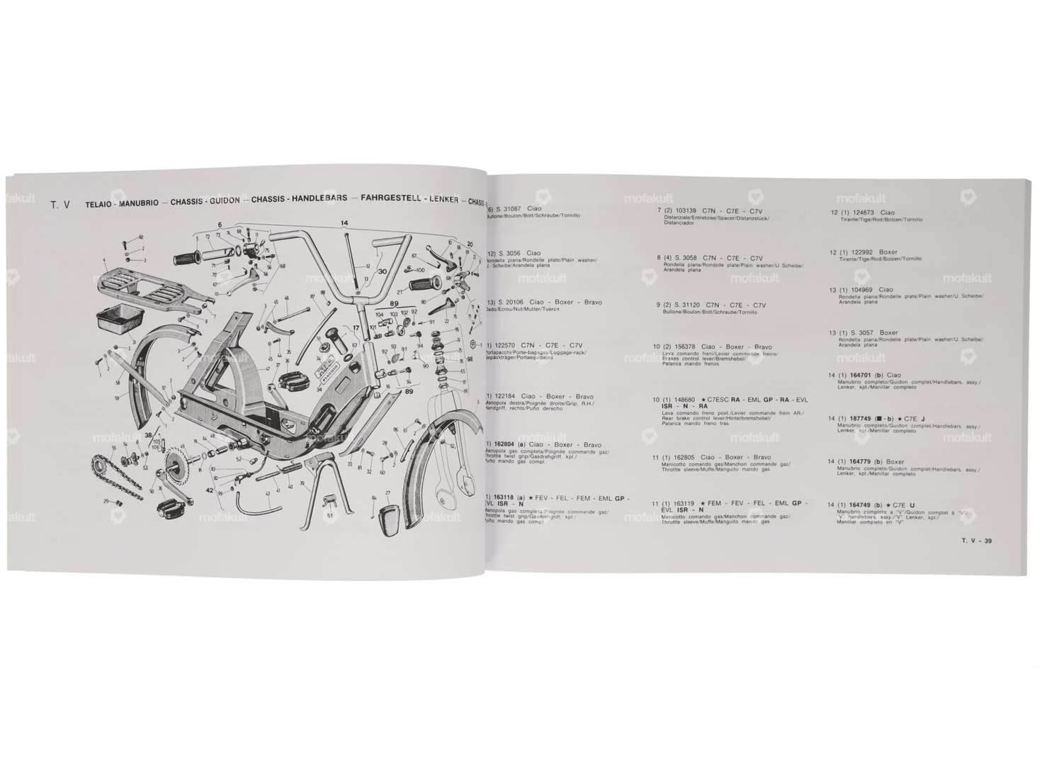 Ersatzteilkatalog 1980 | Piaggio Ciao, Boxer, Bravo Carousel Image 3