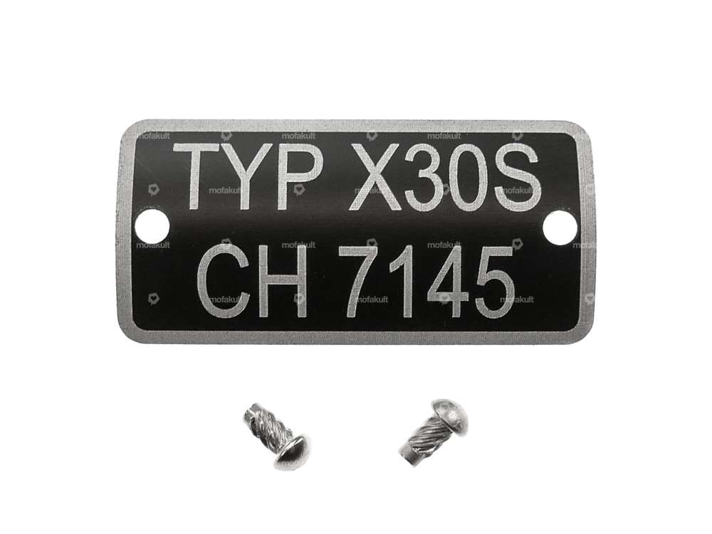 swiing® revival Plaque signalétique TYP X30S CH 7145 | Puch Velux Carousel Image 1