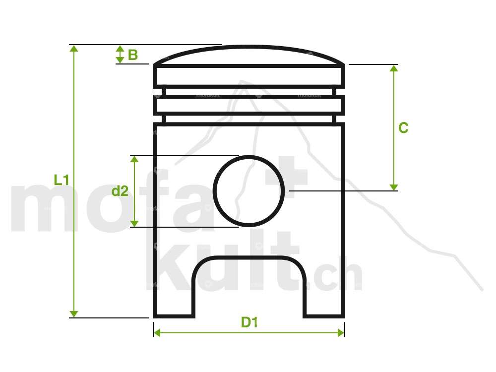 Piston Meteor 37.98 mm type B | Sachs 504 Carousel Image 2
