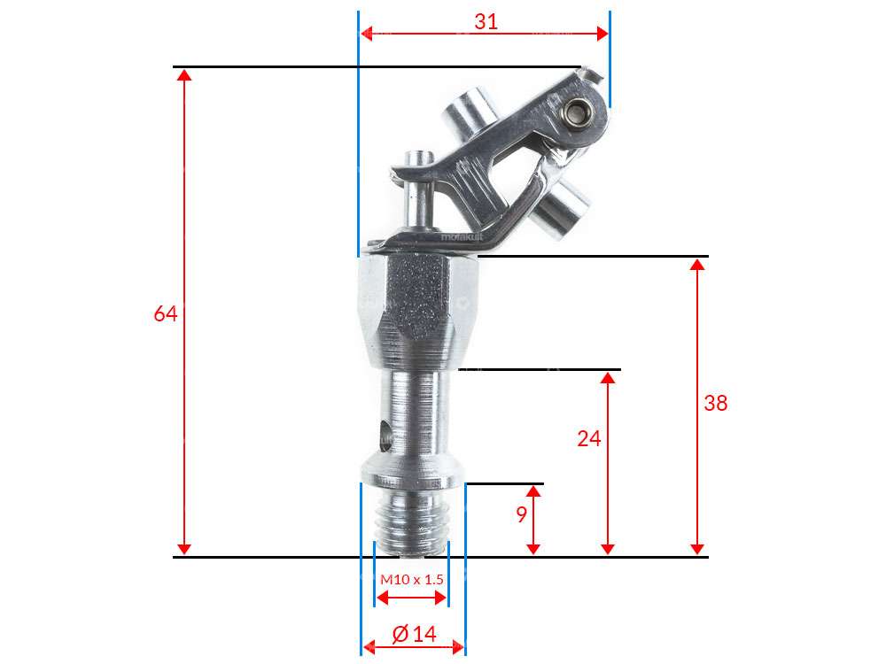 Décompresseur Karcoma M10x1.5 45° NOS Carousel Image 3