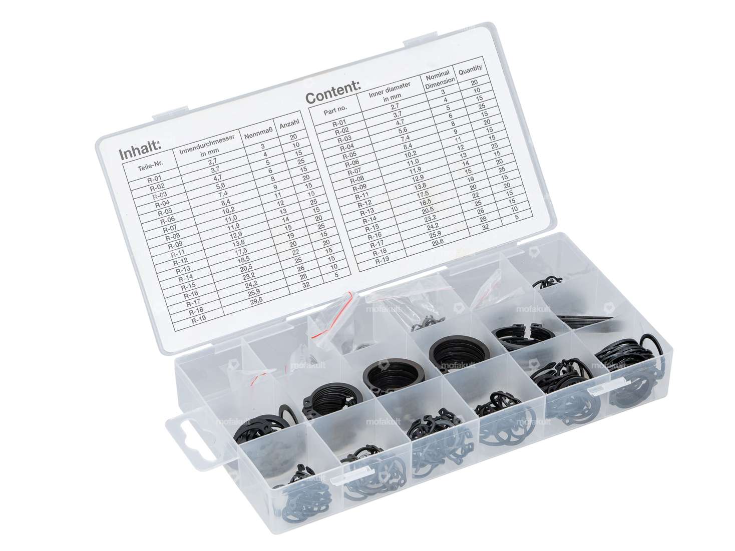 BGS external circlip set 300 pcs. Carousel Image 1