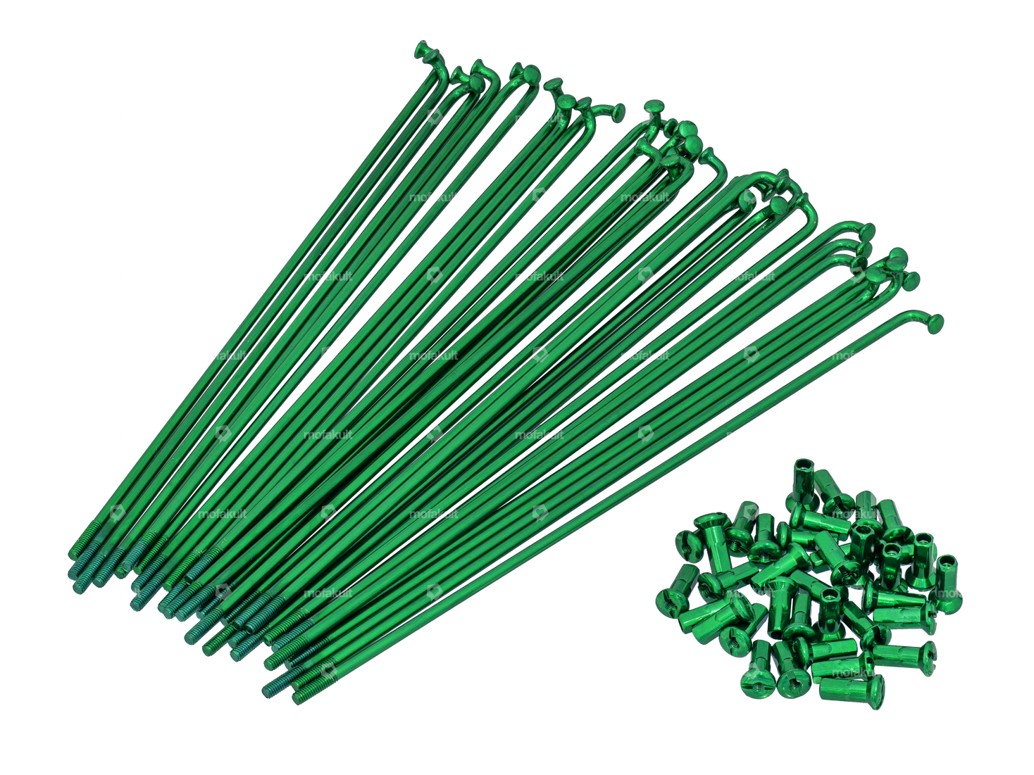GPO 17" Jeu de rayons avec écrous (2.9 x 188 mm) vert Carousel Image 1