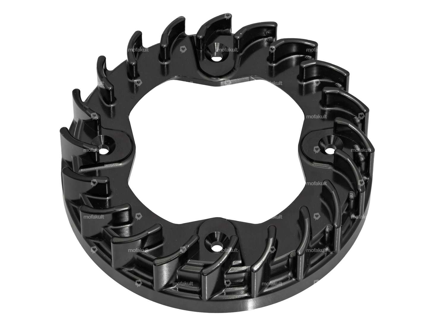 Roue de ventilateur alu CNC noir | Minarelli V1 (108) Carousel Image 1