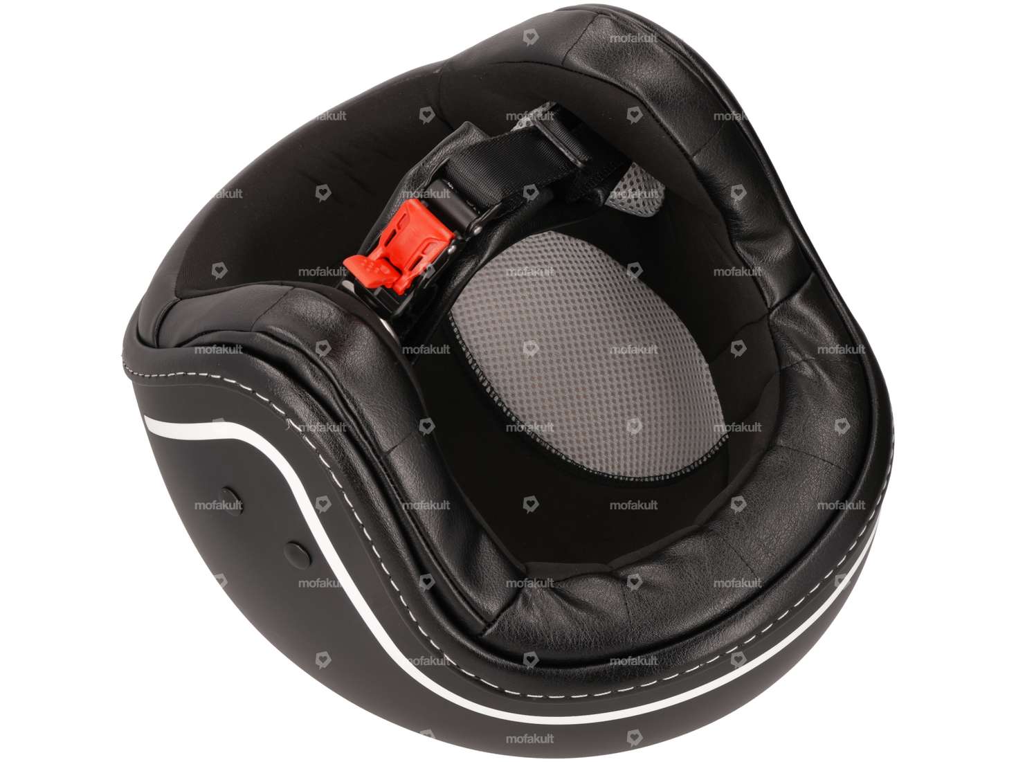 Mofakultwear Casque jet "Kult Line" noir Carousel Image 4
