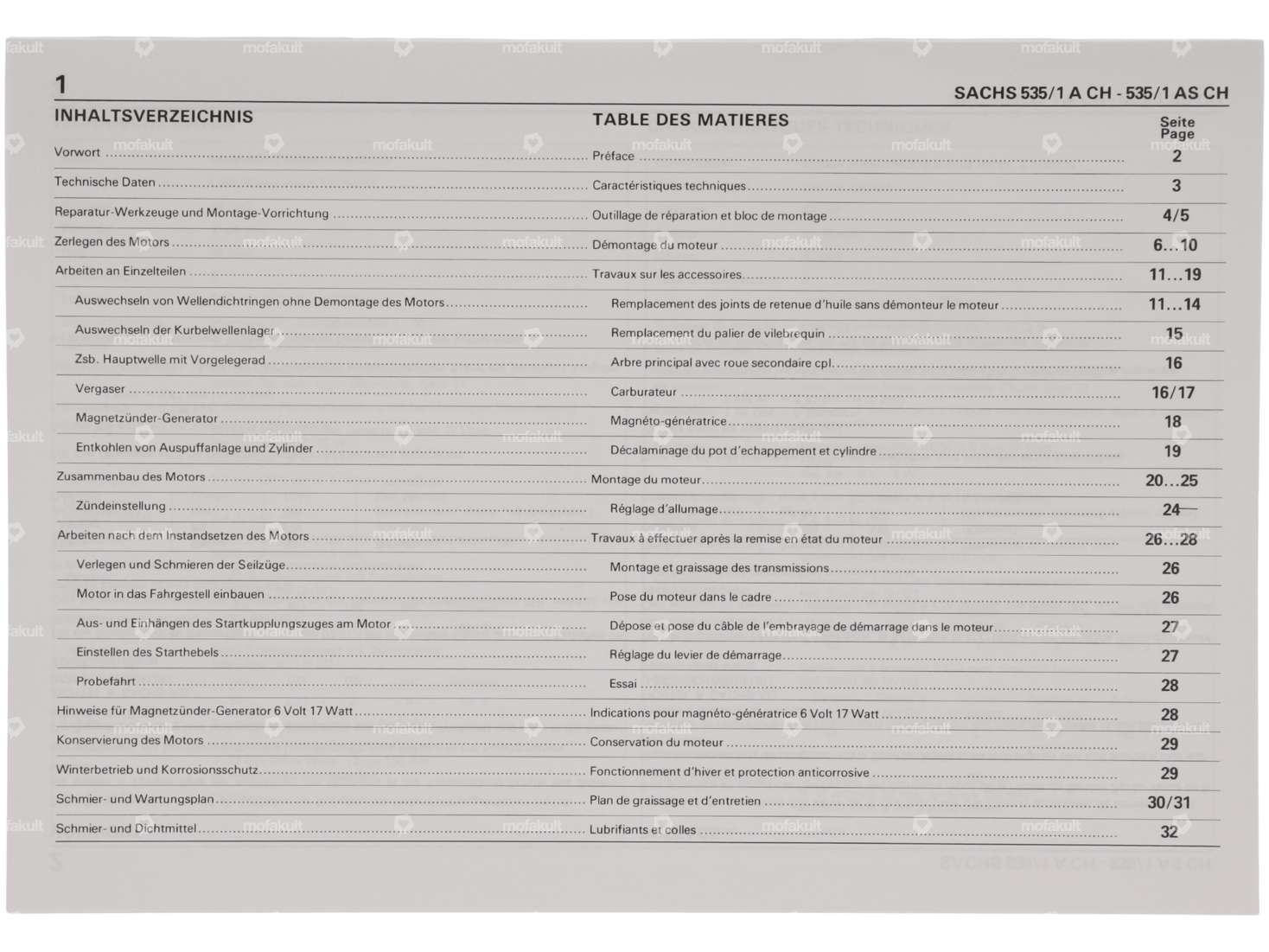 Manuel de réparation | Sachs 535/1 A, AS CH Carousel Image 2