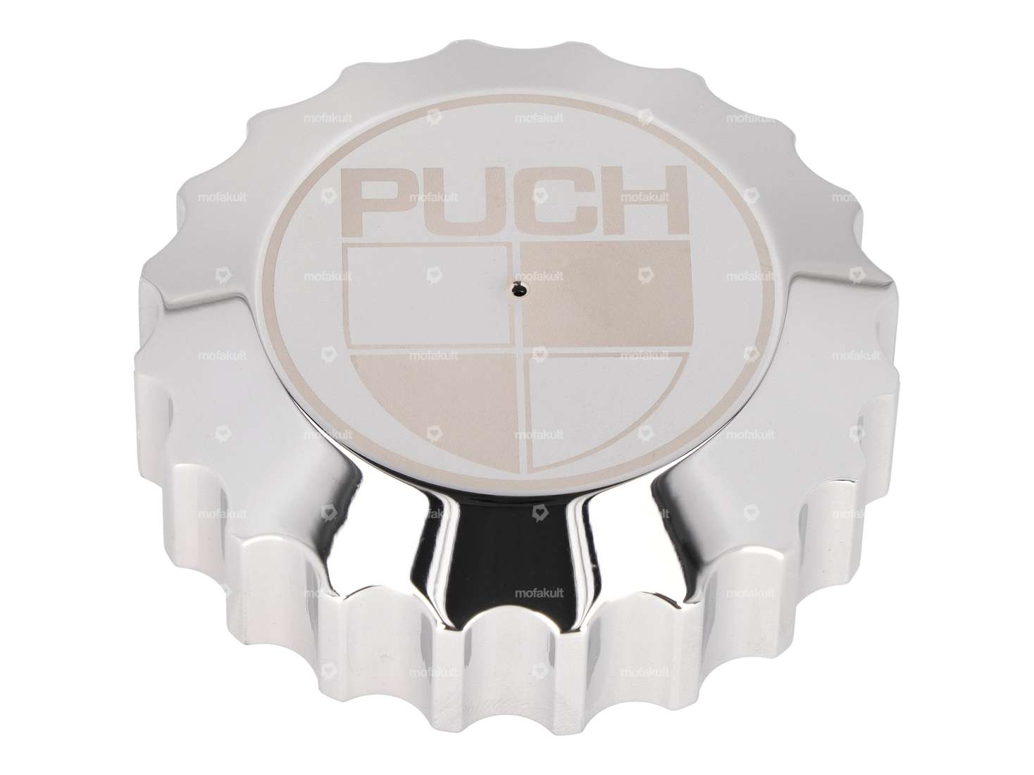 66HEROES Tankdeckel «Puch» Bajonett 30 mm Chrom Carousel Image 1