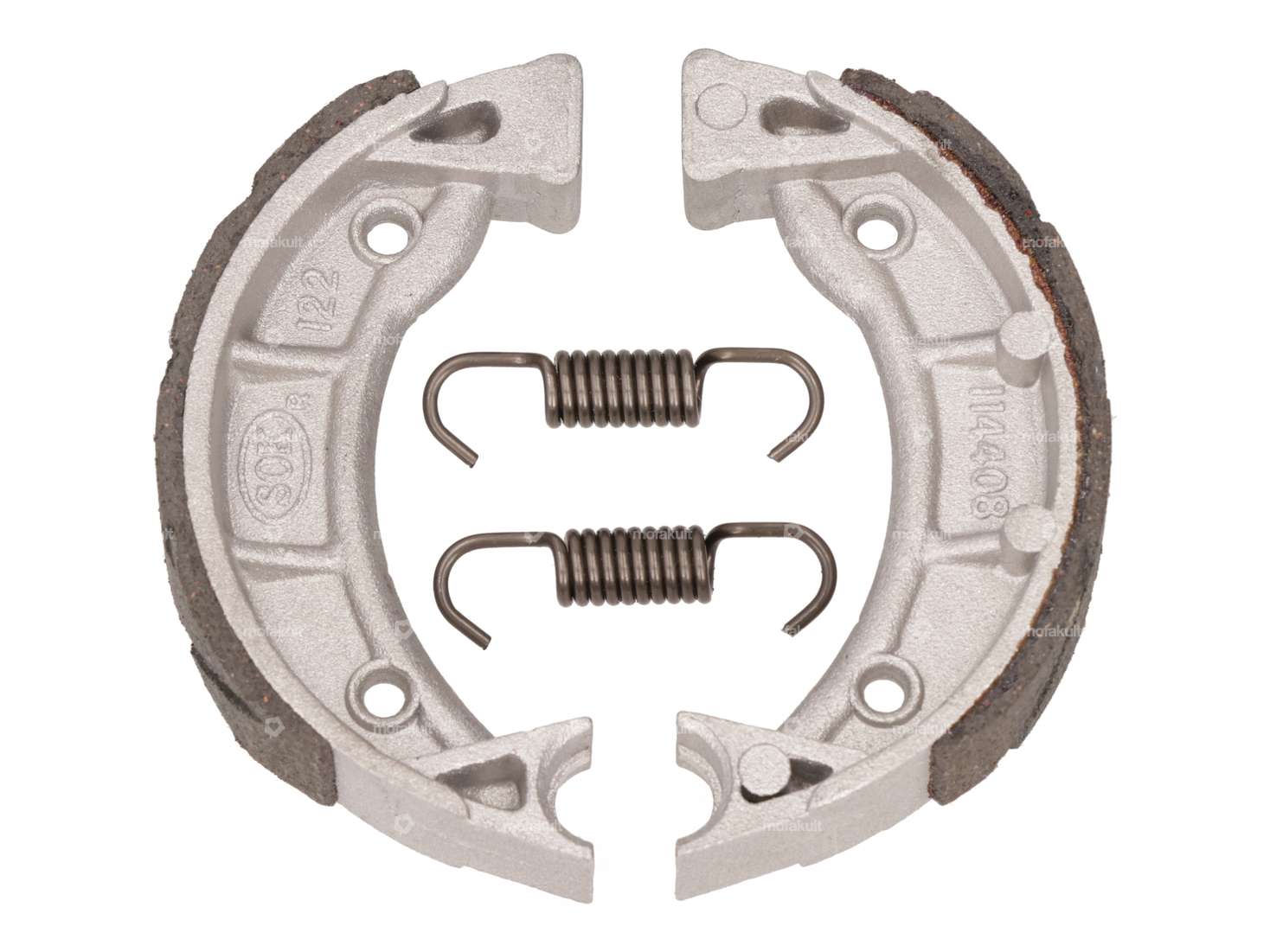 GPO brake shoes Ø 90 x 18 spoke wheel slotted | Hercules Prima, Optima Carousel Image 1
