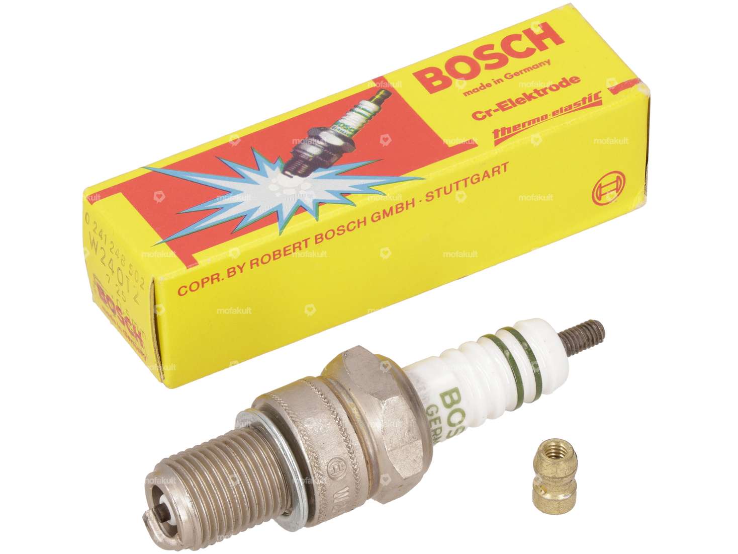 Bosch W240T2 Zündkerze Cr-Elektrode Langgewinde NOS Carousel Image 1