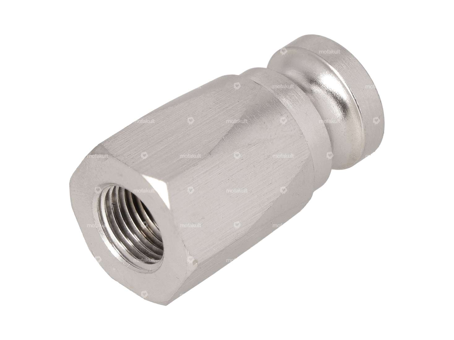 66HEROES Pivot de réception M11x1 axe de roue support de plaque minéralogique latéral inox Carousel Image 1