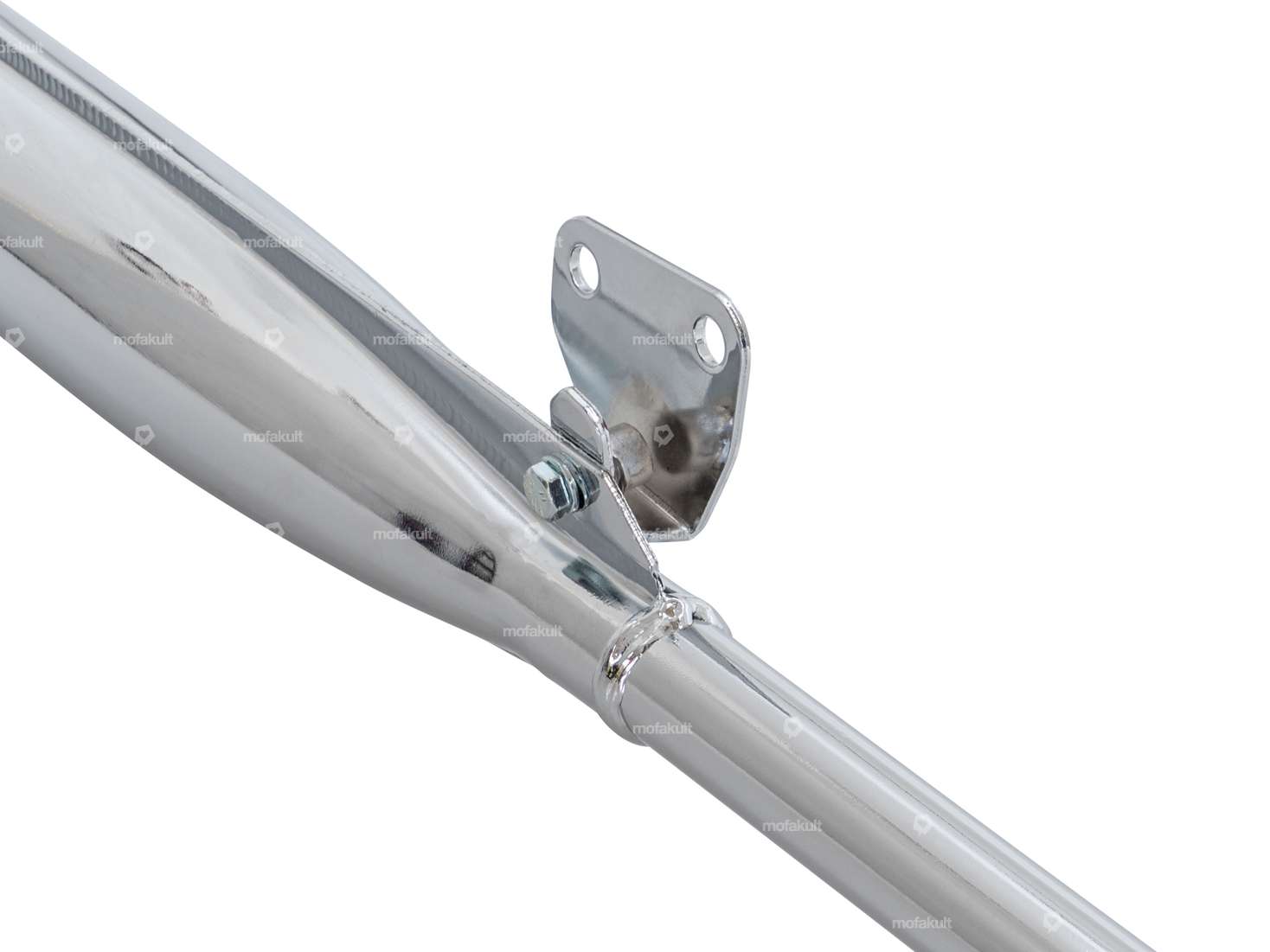 Auspuff 25 mm schräger Auslass Chrom | Tomos Carousel Image 2