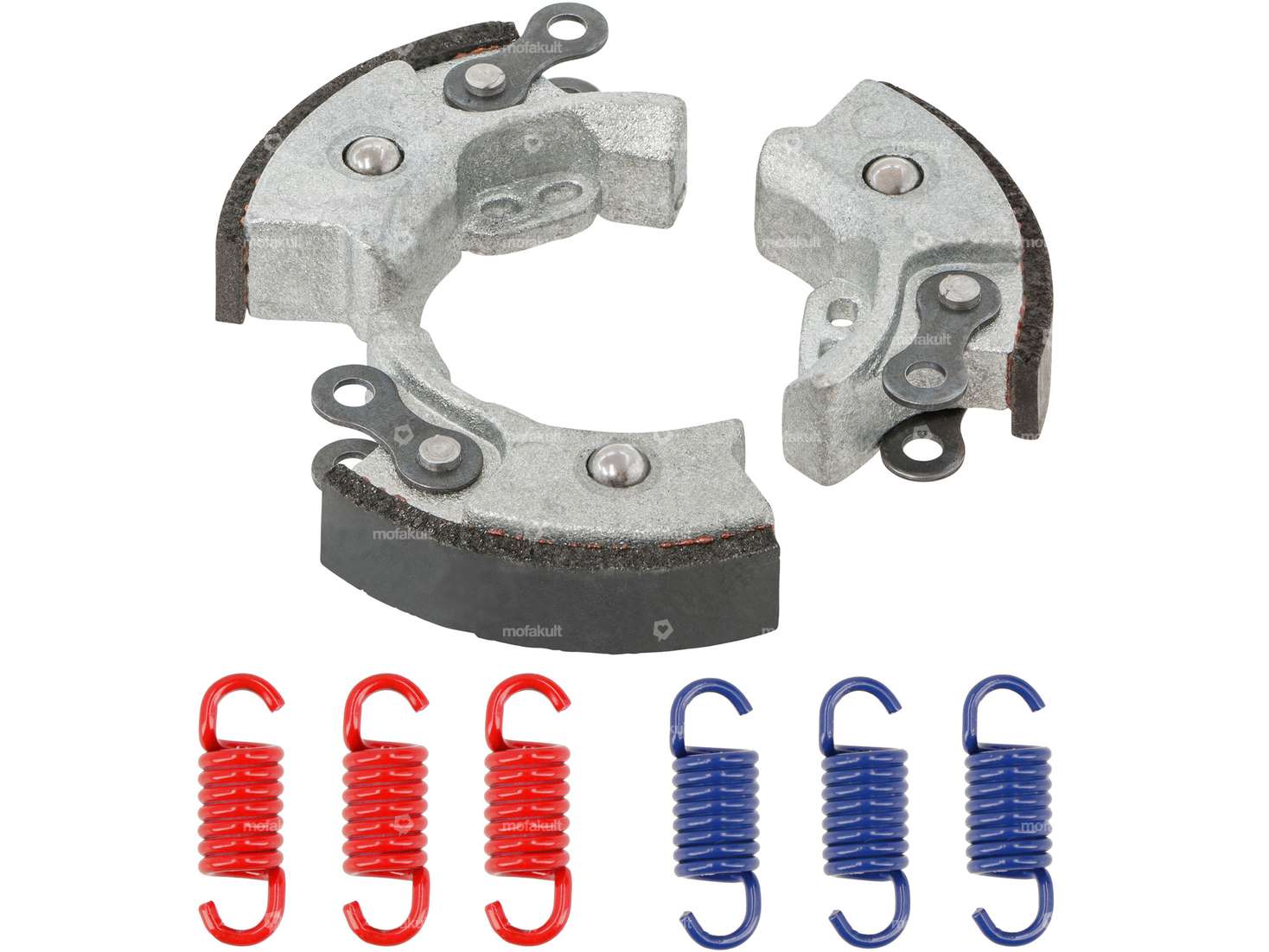 GPO Plaquettes d'embrayage mono avec ressorts renforcés | Piaggio Ciao, SI, Bravo, Boxer Carousel Image 1