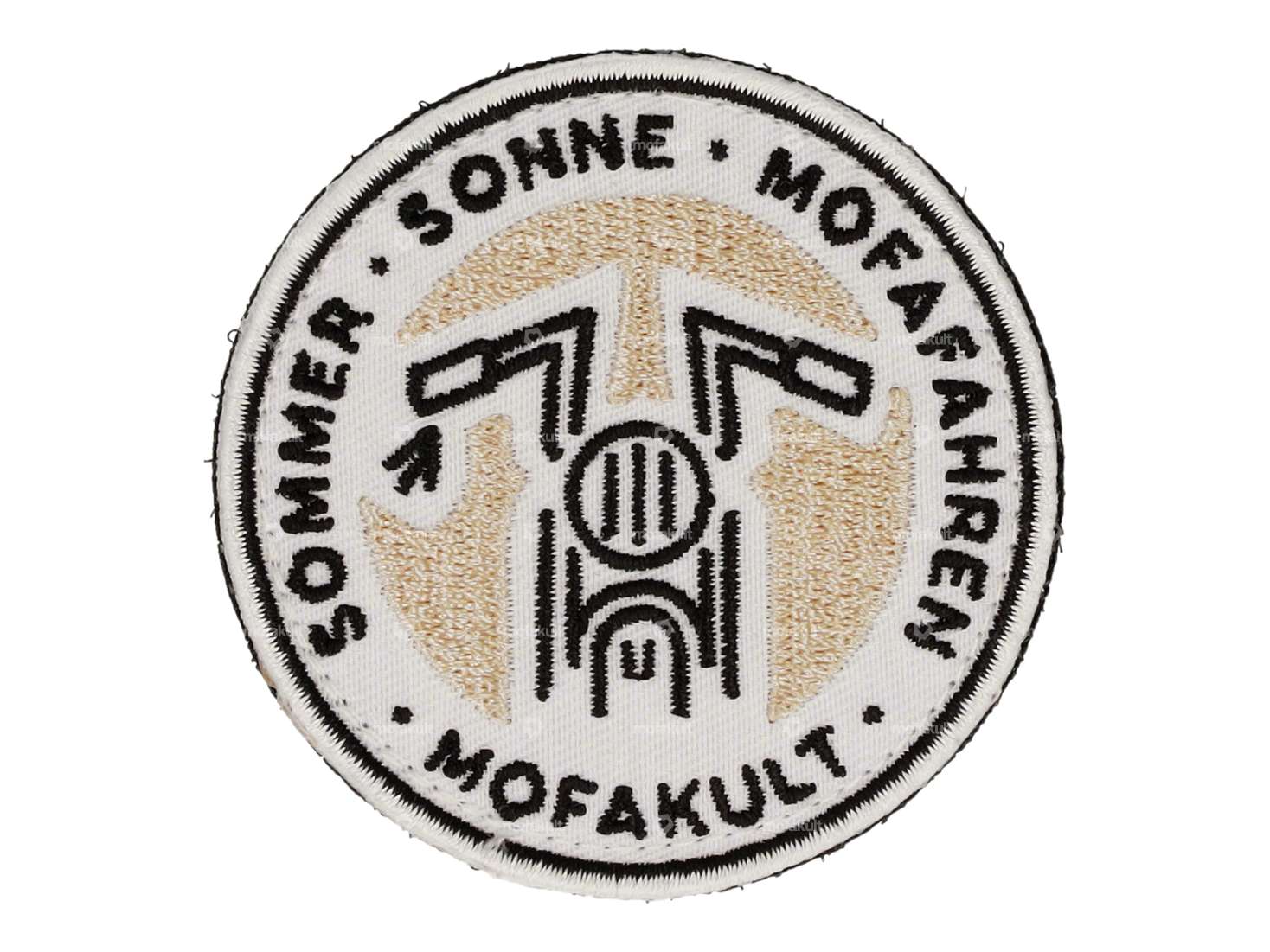 mk-Merch Klett-Patch «Sommer·Sonne·Mofafahren» rund Carousel Image 1