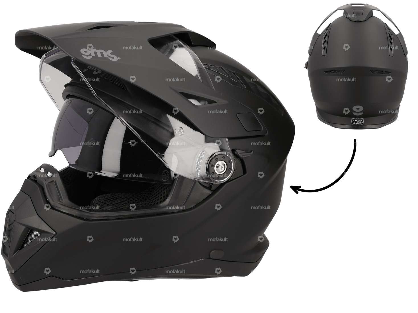 gms Adventurehelm «Adventus» schwarz-matt Carousel Image 1