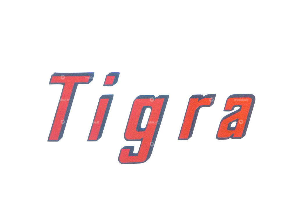 Autocollant "Tigra" en italique Carousel Image 1