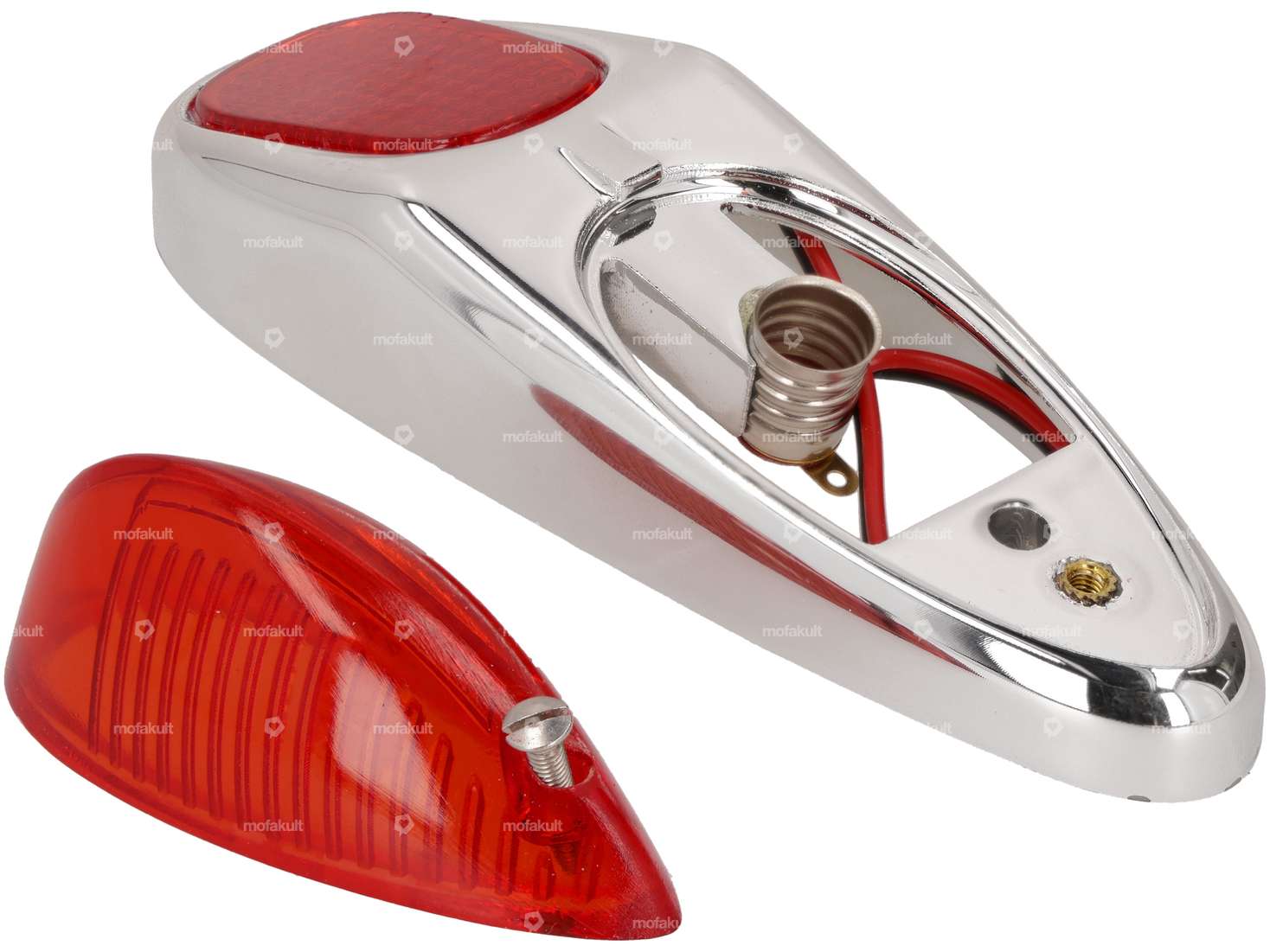 Rücklicht Hexennase Chrom (ULO Nachbau) Carousel Image 3